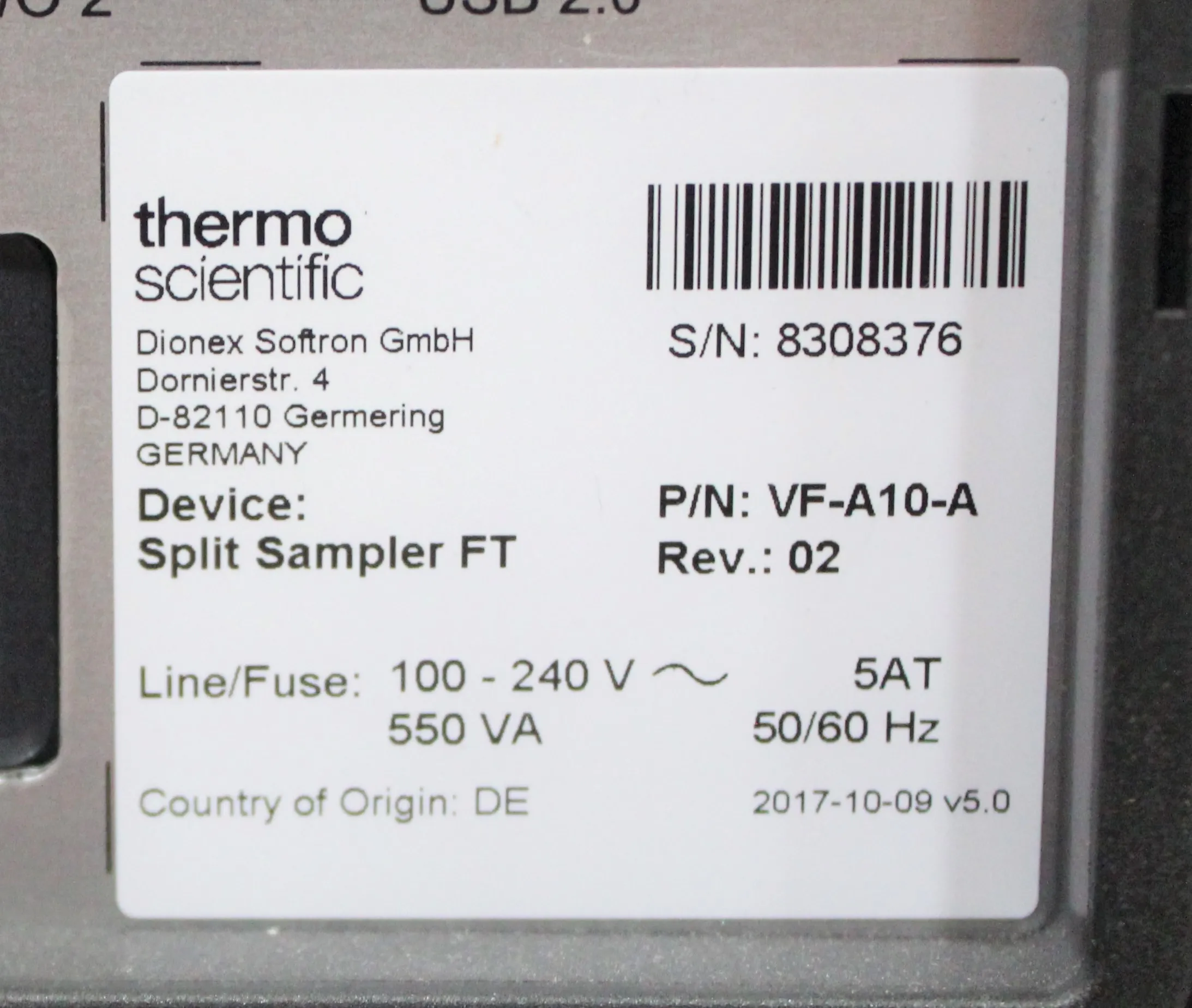 Thermo Scientific Vanquish UHPLC Split Sampler HT Auto Sampler 8308376