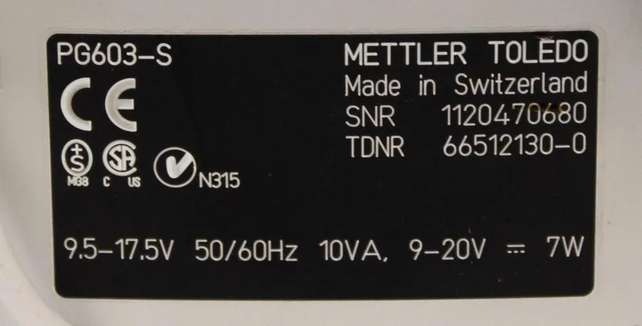 Mettler Toledo PG603-S Analytical Balance As-is, CLEARANCE!