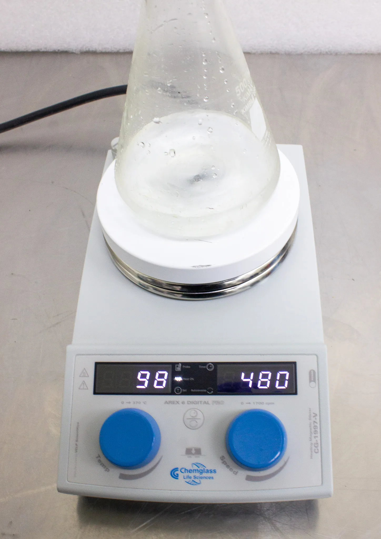 Velp Chem Glass Heating Magnetic Stirrer AREX 6 Digital Pro CG-1997-V