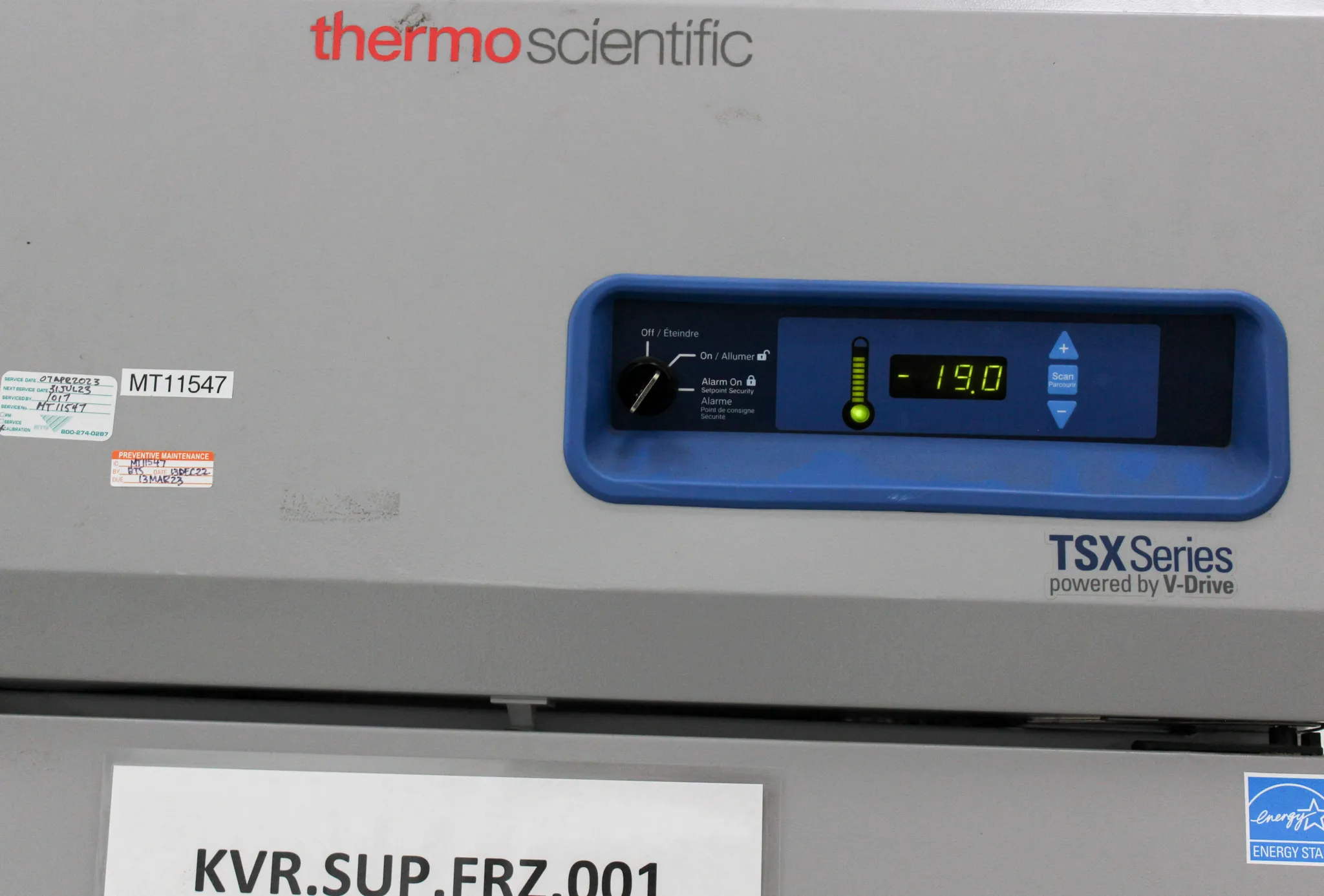 Thermo Scientific TSX2320FA High Performance Lab Freezer Manual Defrost