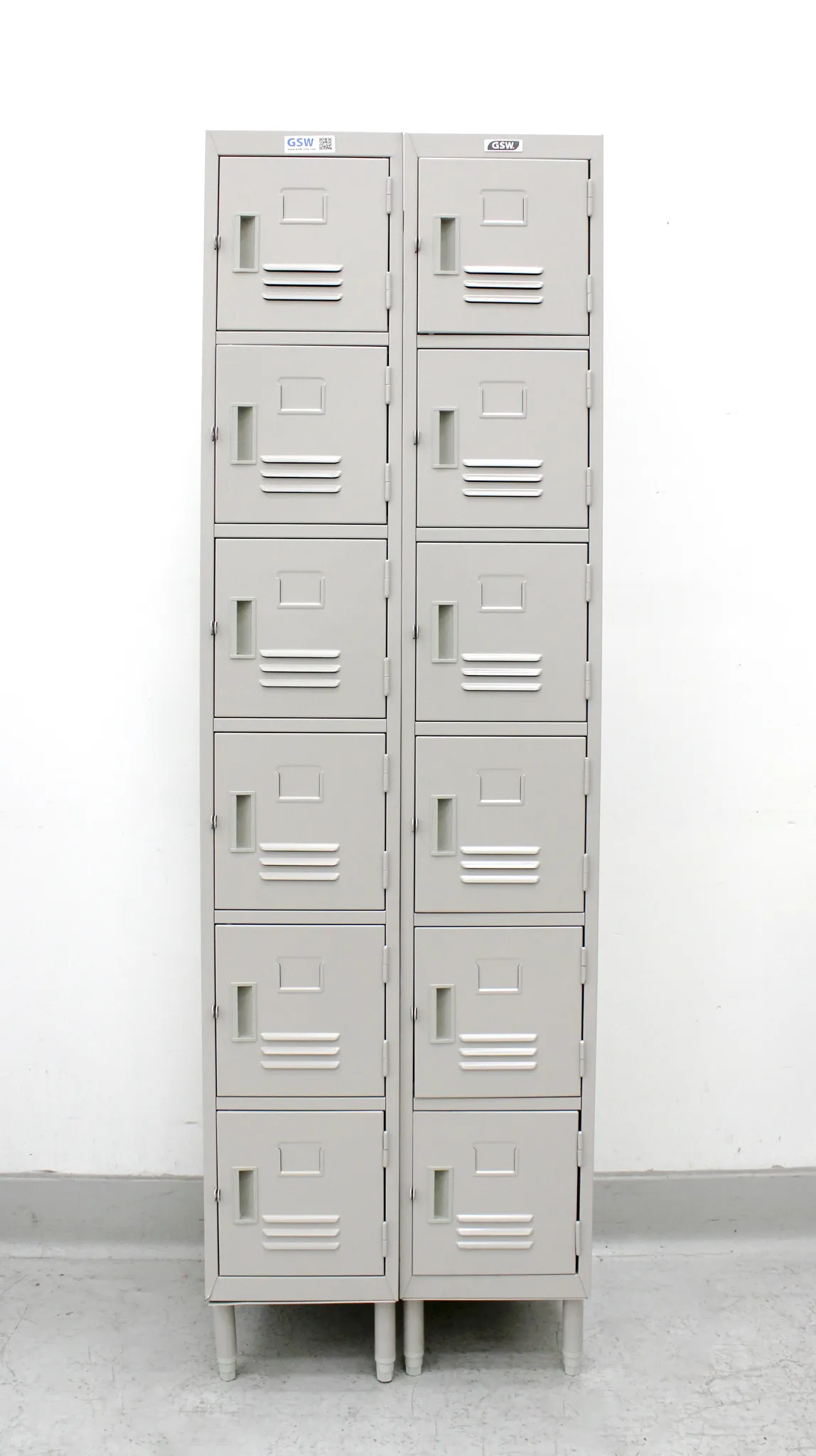 GSW Six Tier Premium Steel Tan Lockers (Set of two)