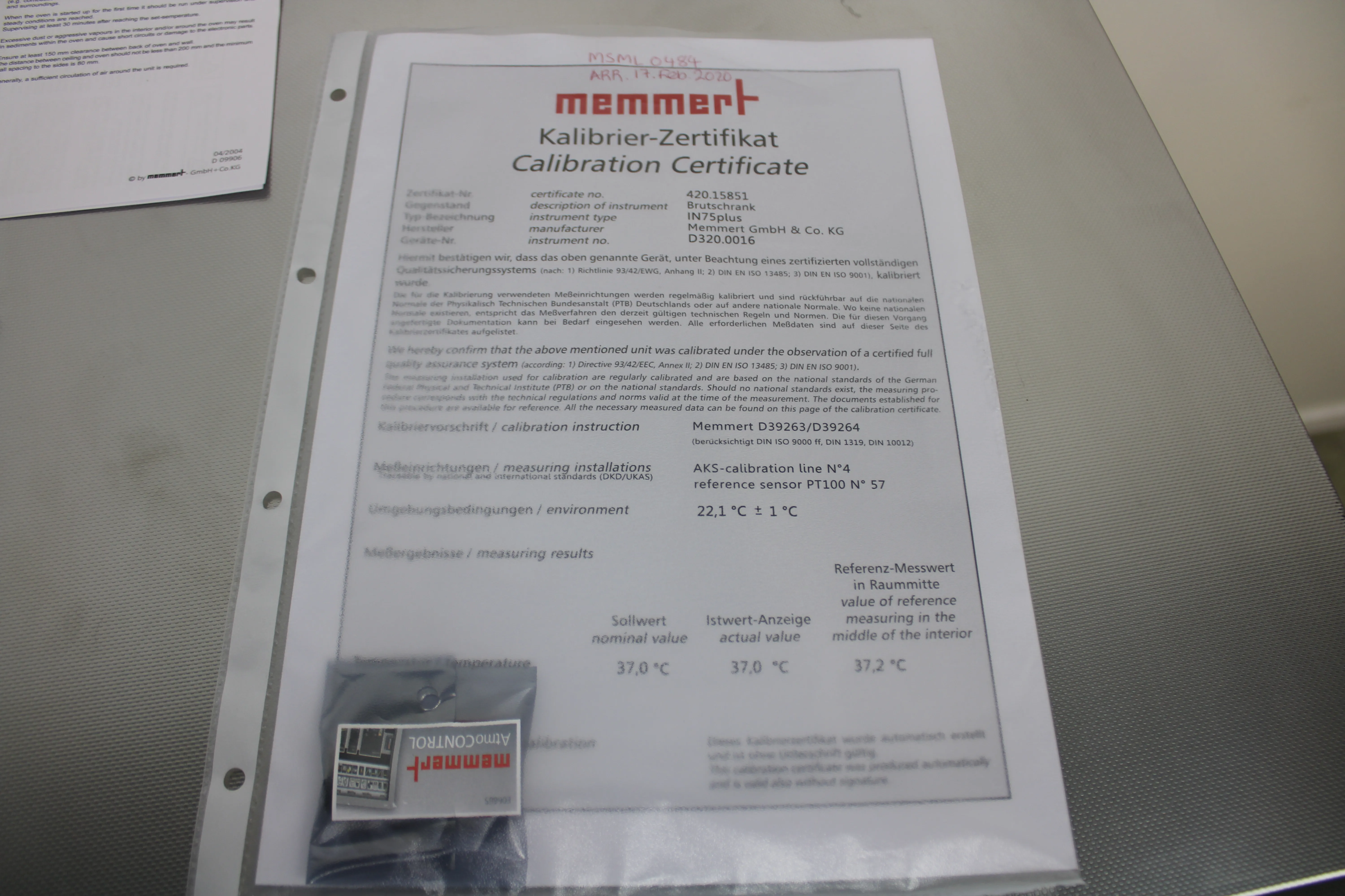 Used Memmert IN75plus Incubator 30-Day Warranty