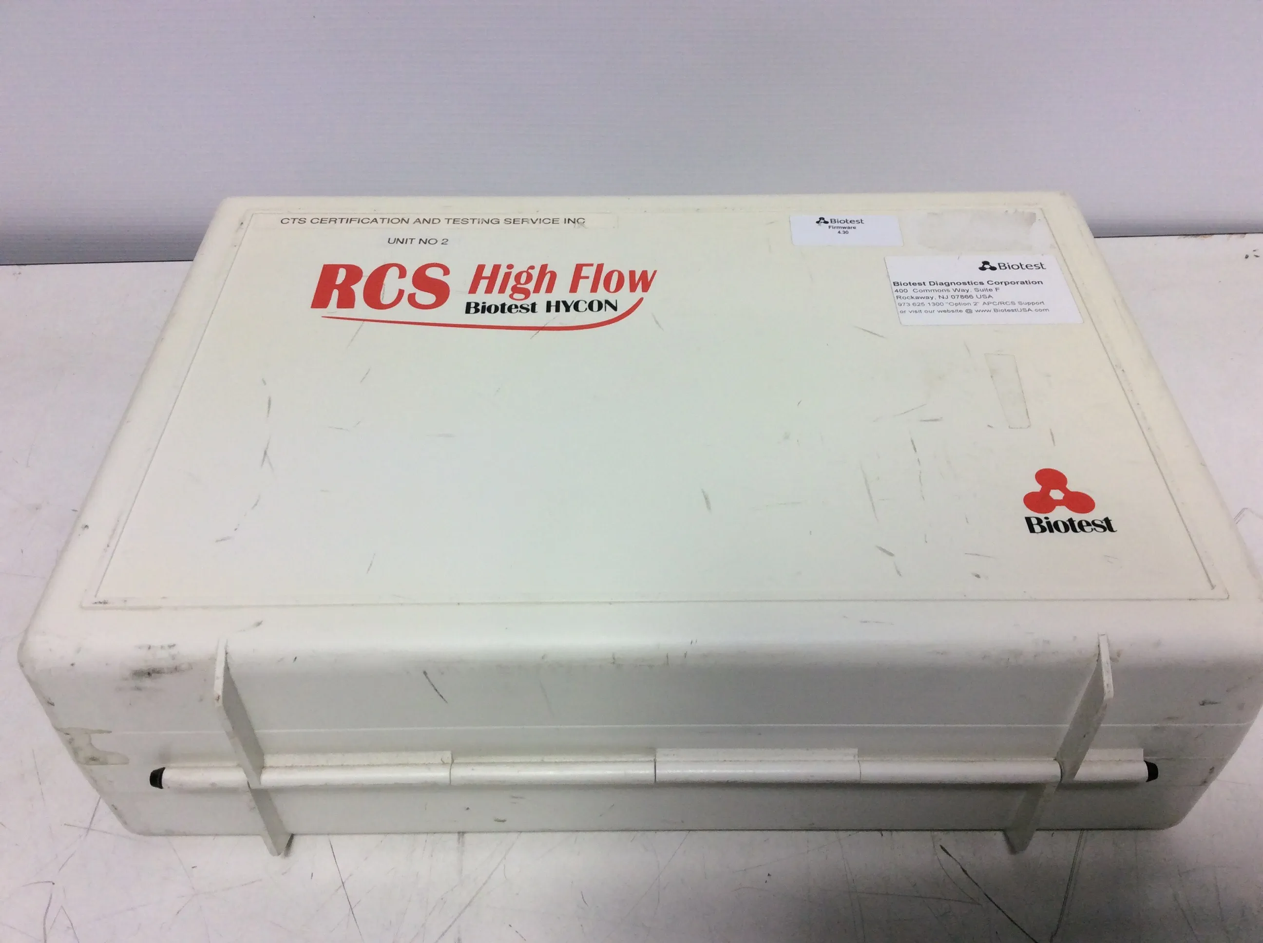 Biotest HYCON Air Sampler RCS High Flow Microbial Air Sampler