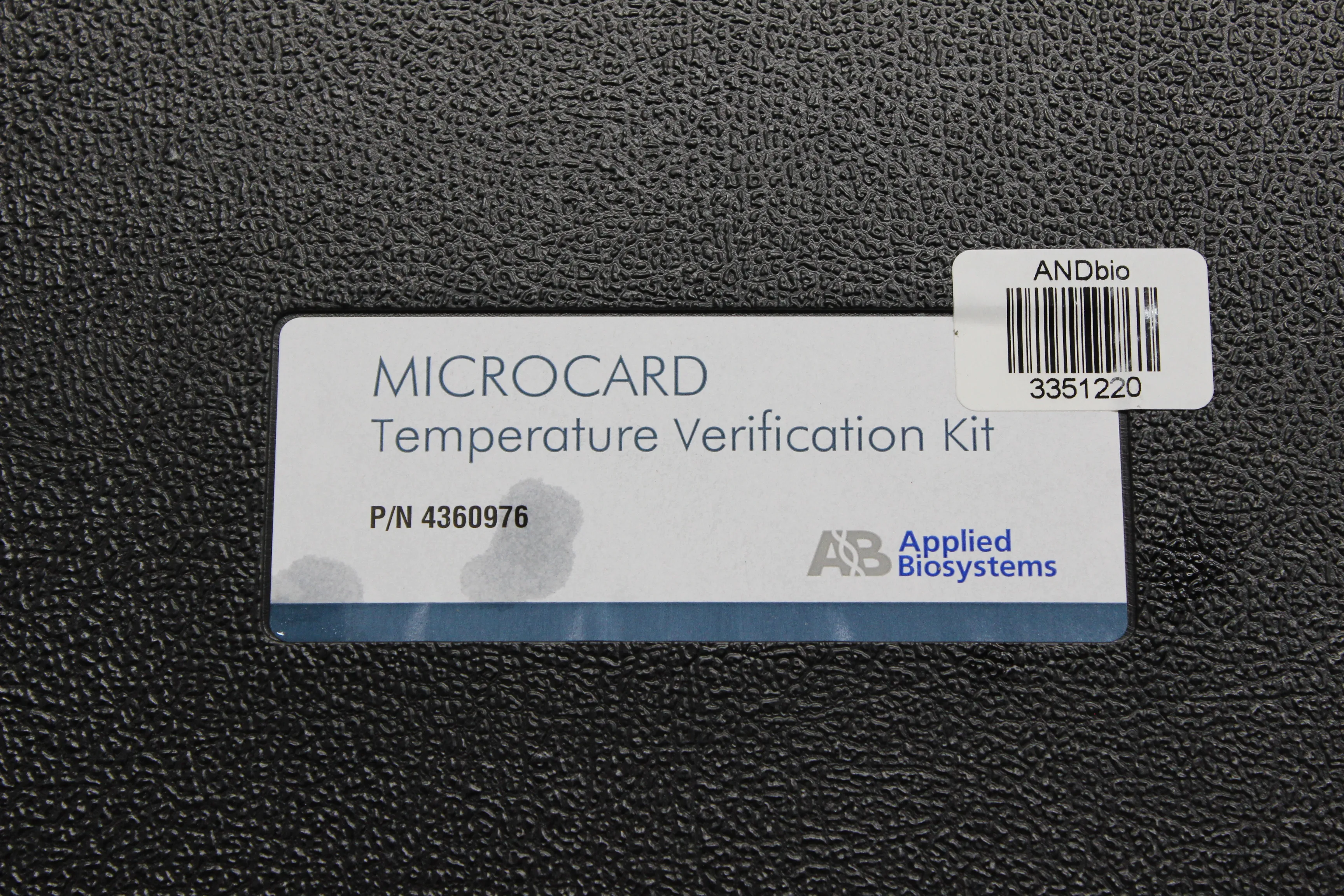 Applied Biosystems Microcard Temperature Verification Kit 4360976 Probe