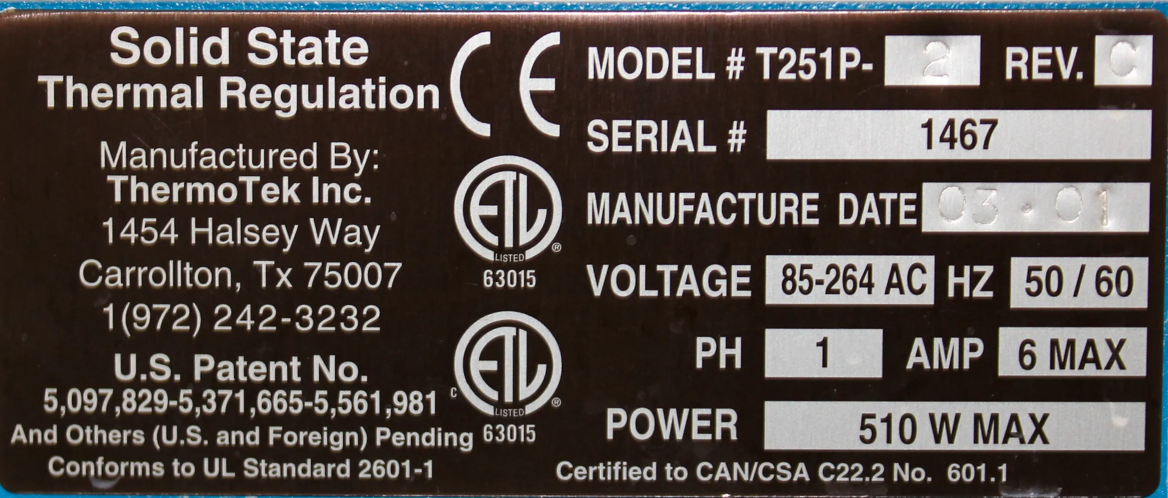 ThermoTek T251P Solid State Recirculating Chiller - Compact Unit