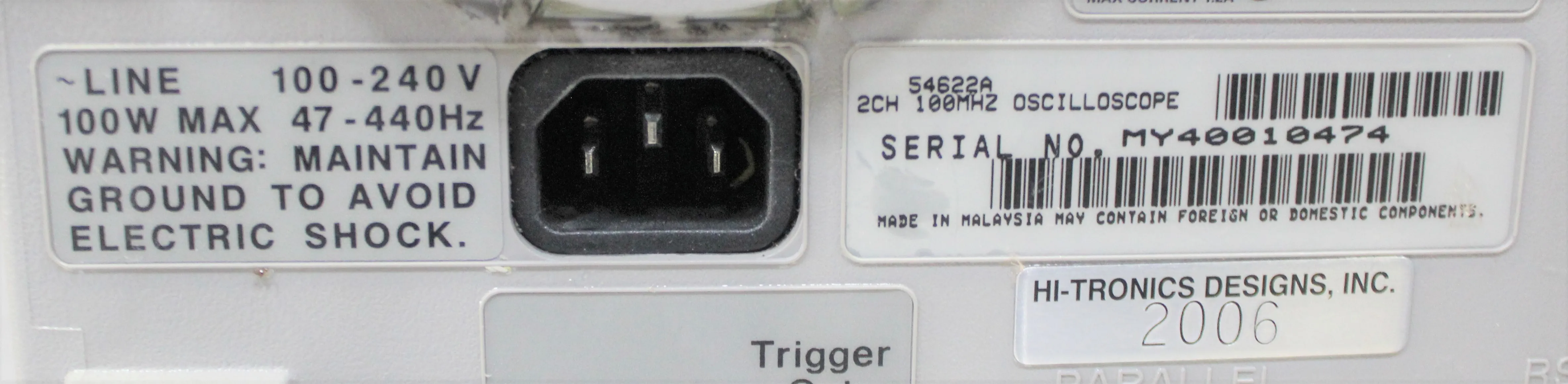 Agilent 54622A 100 MHz Two-Channel Oscilloscope