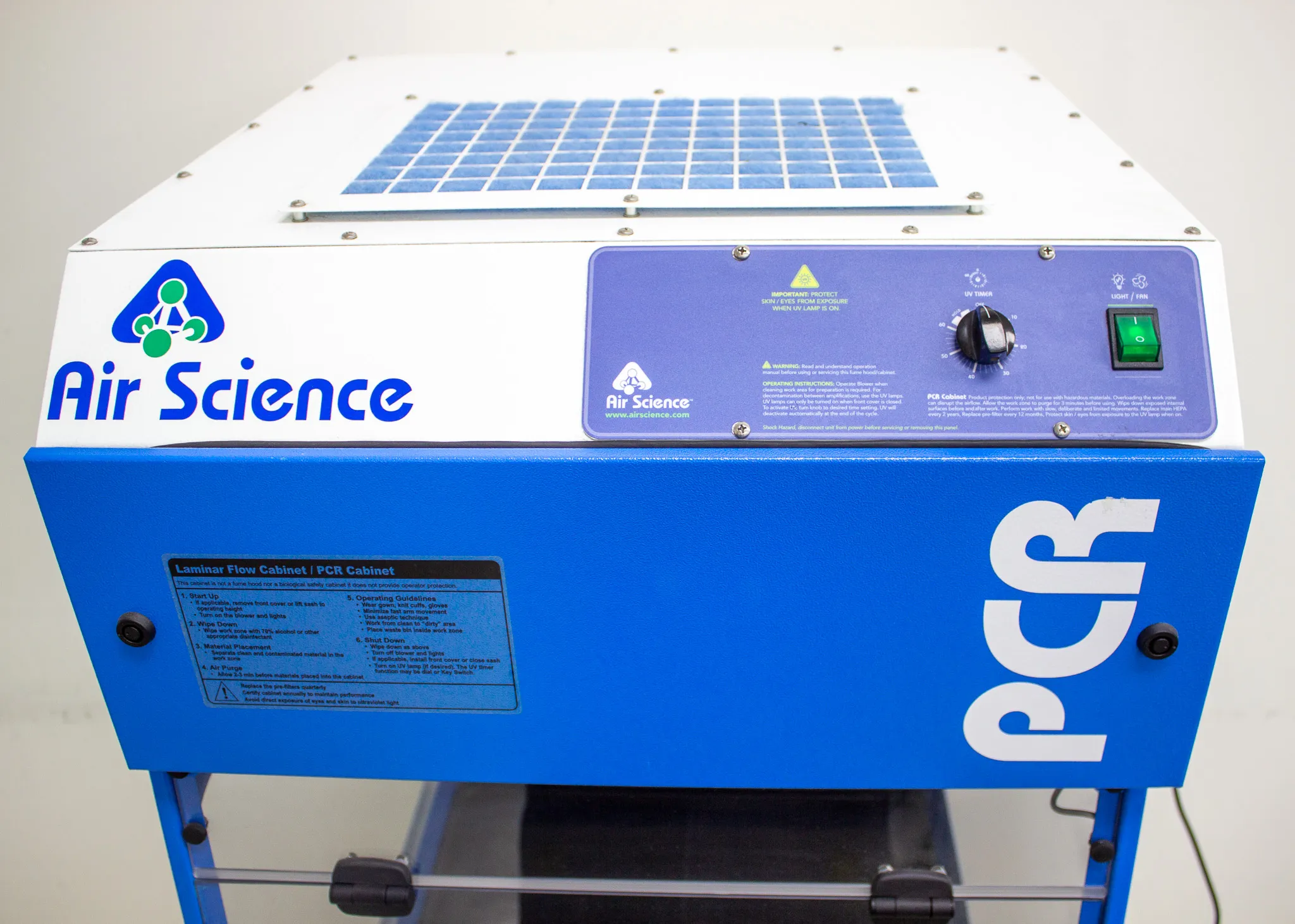 Air Science PurAir PCR-24 Laminar Flow Cabinet with Cart