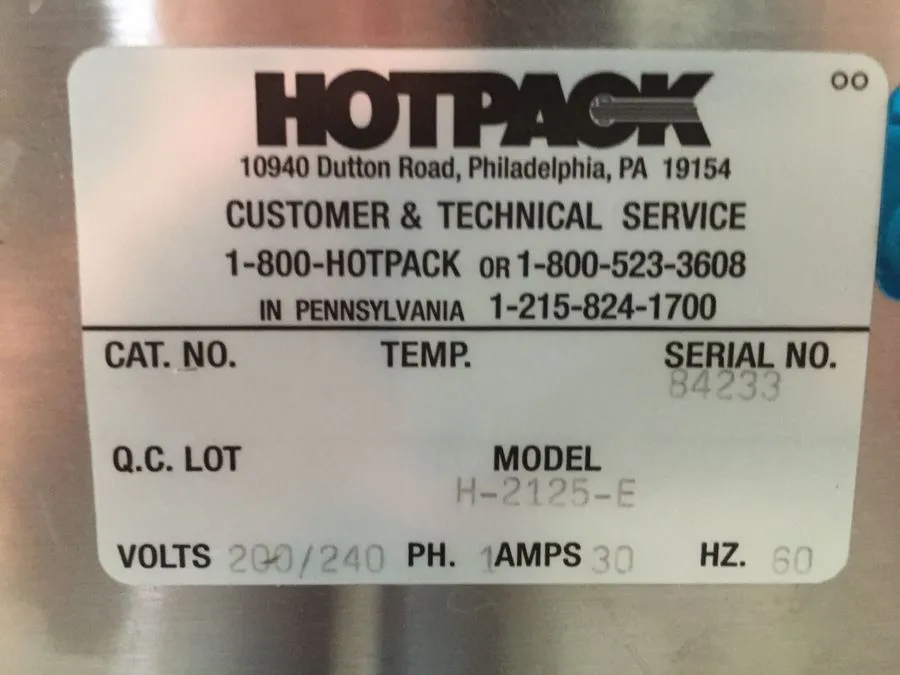 Hotpack HEINICKE H-2125-E Vertical Laboratory Glassware Dishwasher