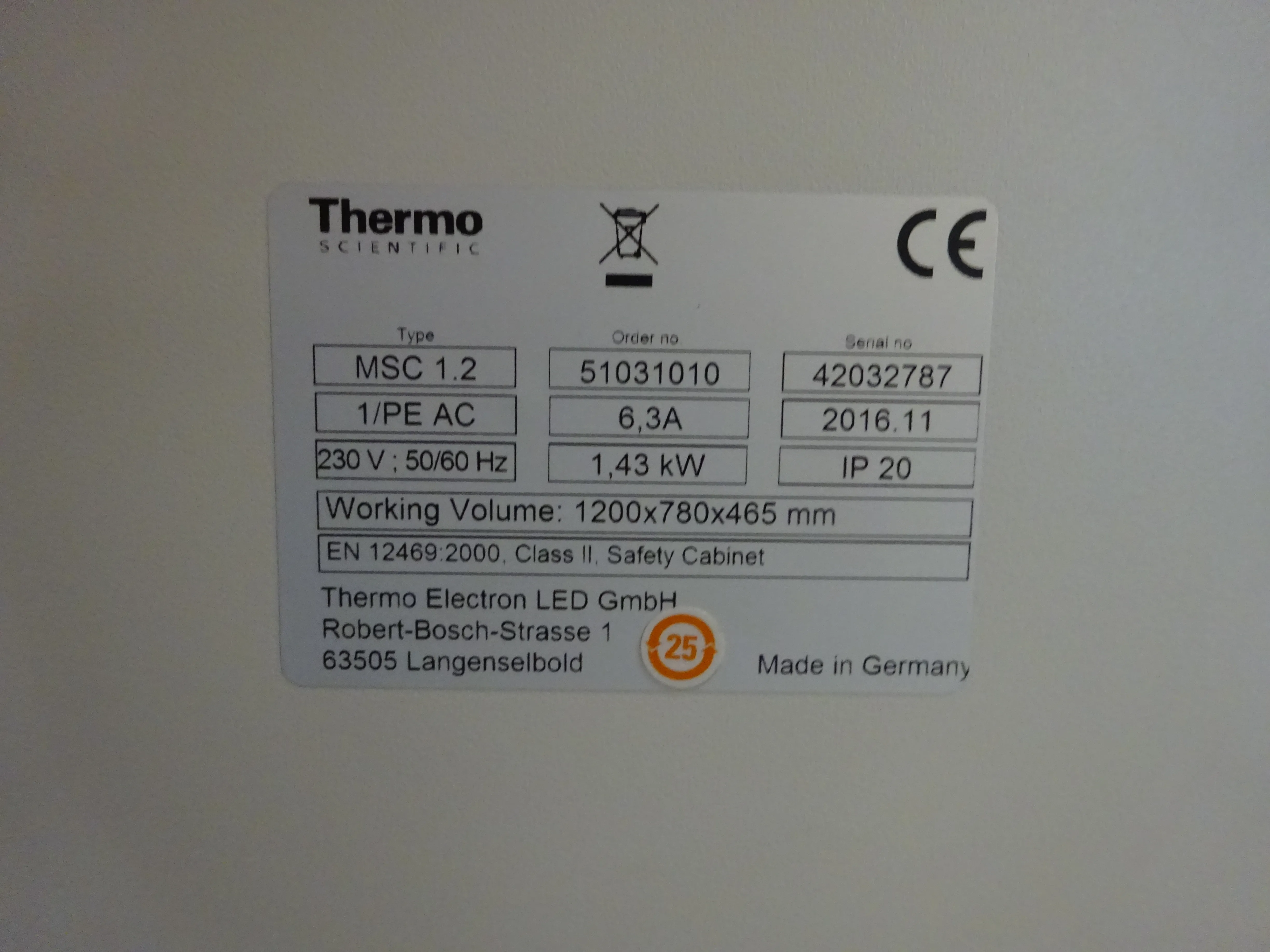 Thermo Scientific MSC-Advantage Class II Biological Safety Cabinet