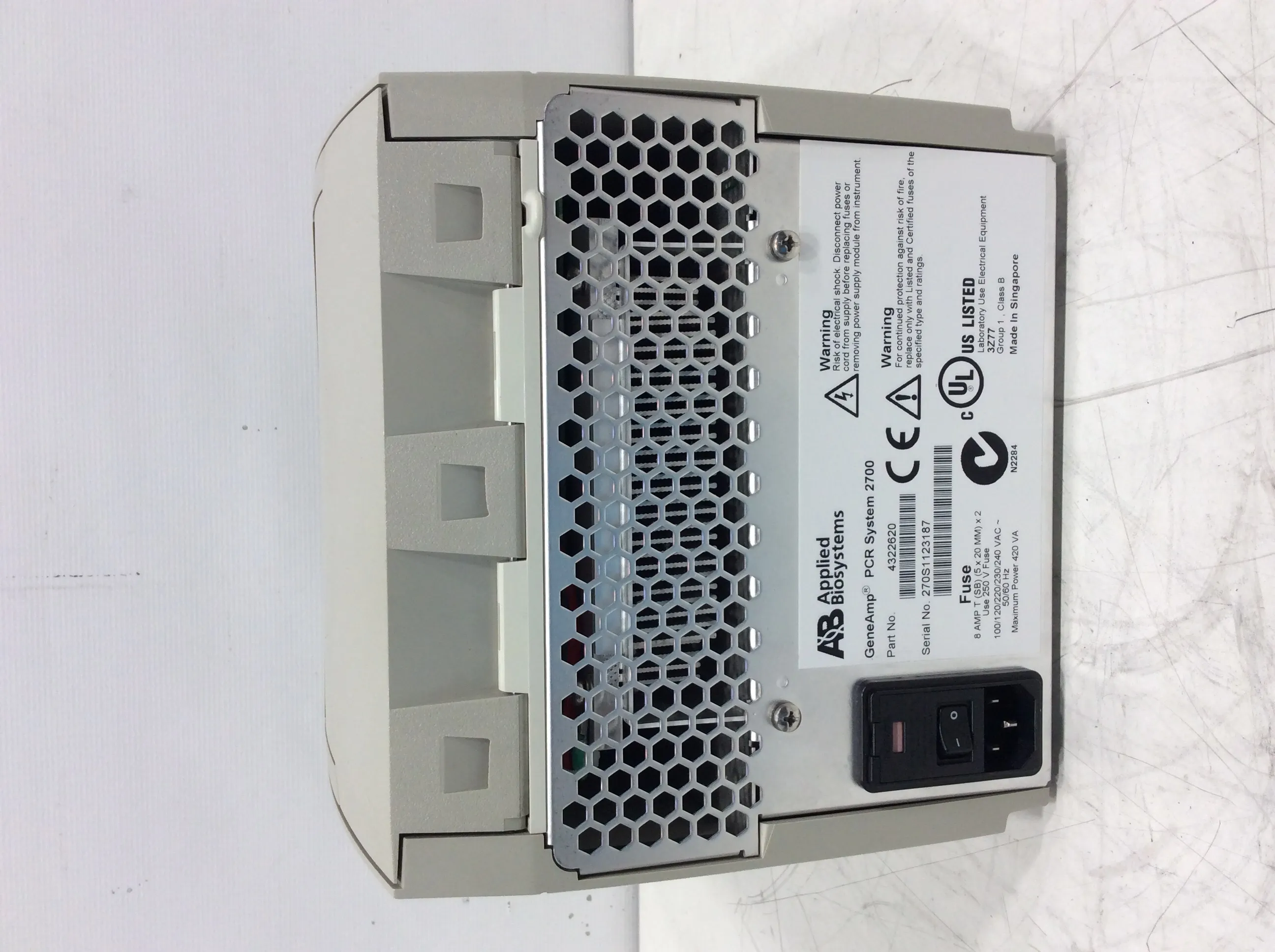 Applied Biosystems GeneAmp PCR System 2700 Laboratory Equipment for Nucleic Acid Amplification