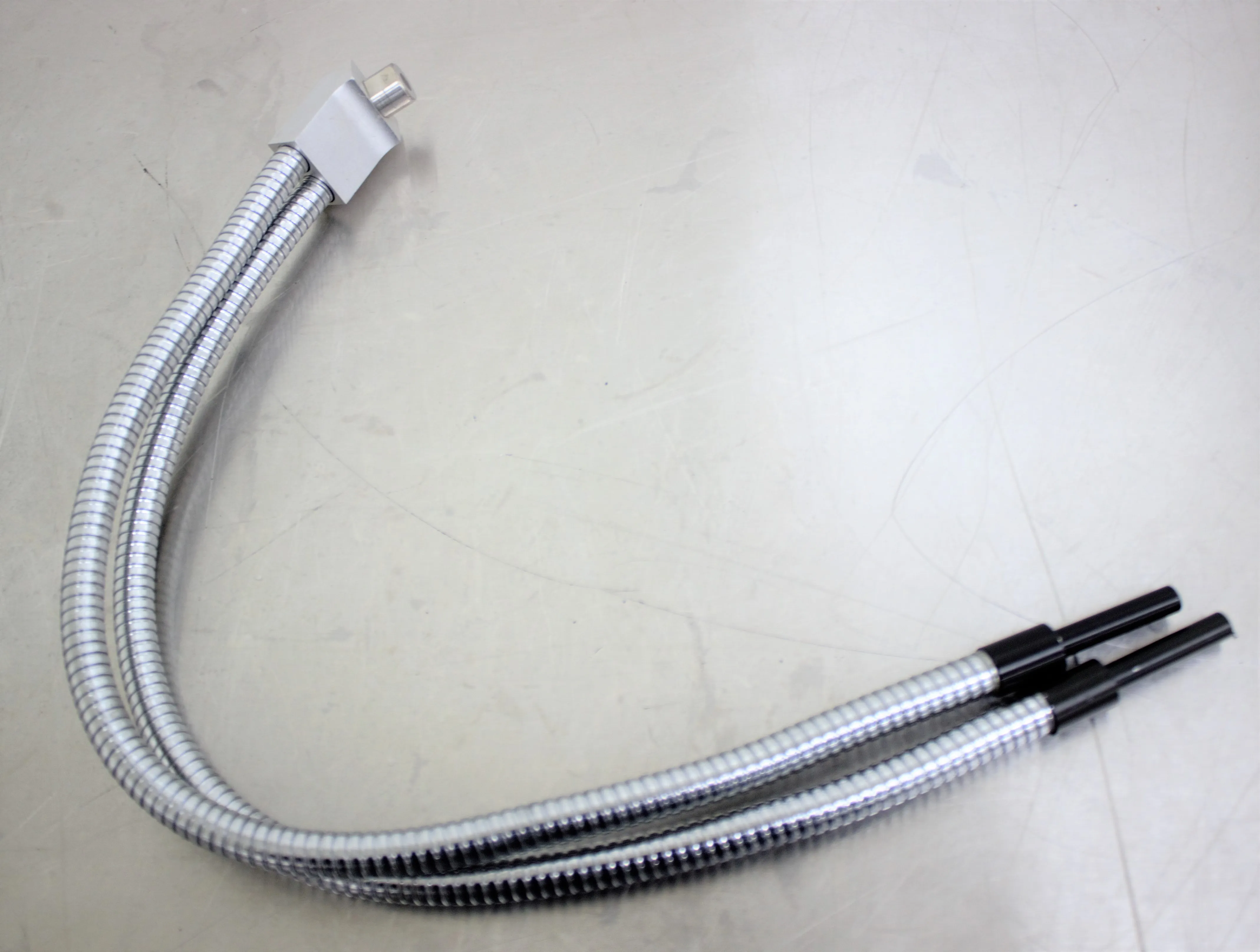 Dual Gooseneck Fiber Optic Attachment For Microscope Illuminators - Used Laboratory Equipment