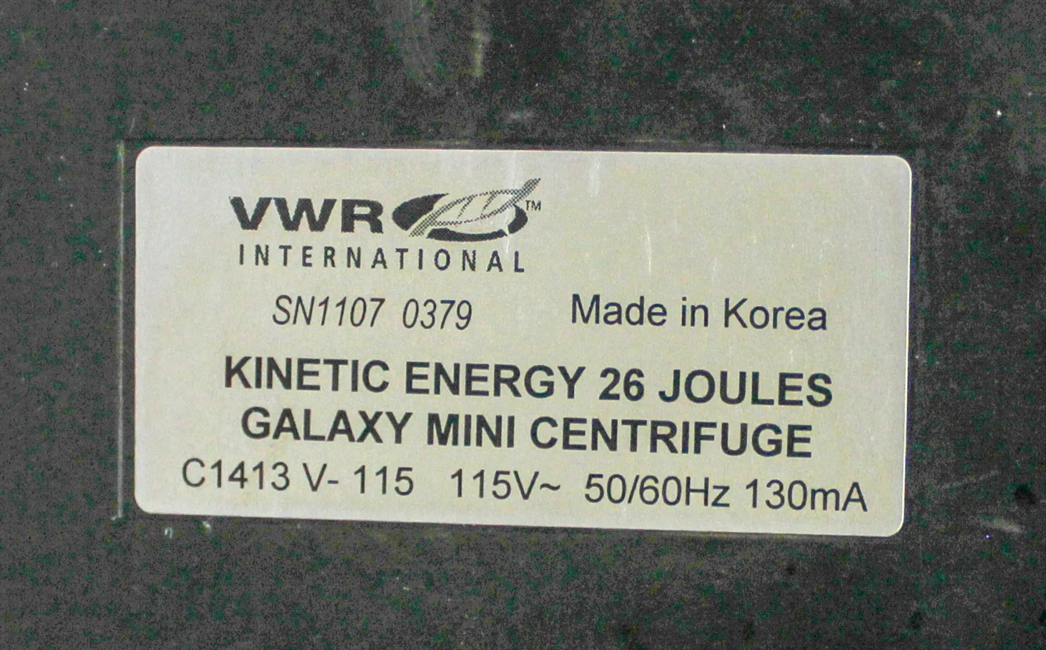 VWR Galaxy MiniStar Microcentrifuge C1413