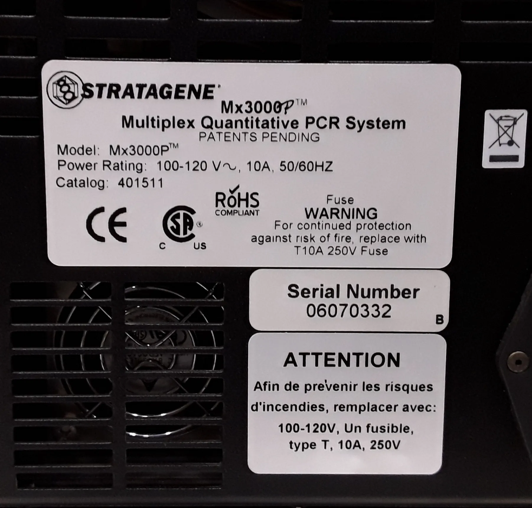 Stratagene MX3000P PCR System with 30-Day Warranty