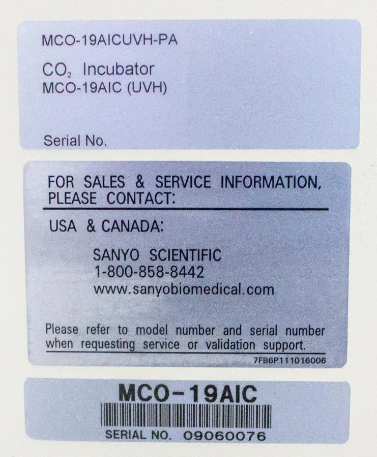 Sanyo CO2 Incubator MCO-19AIC