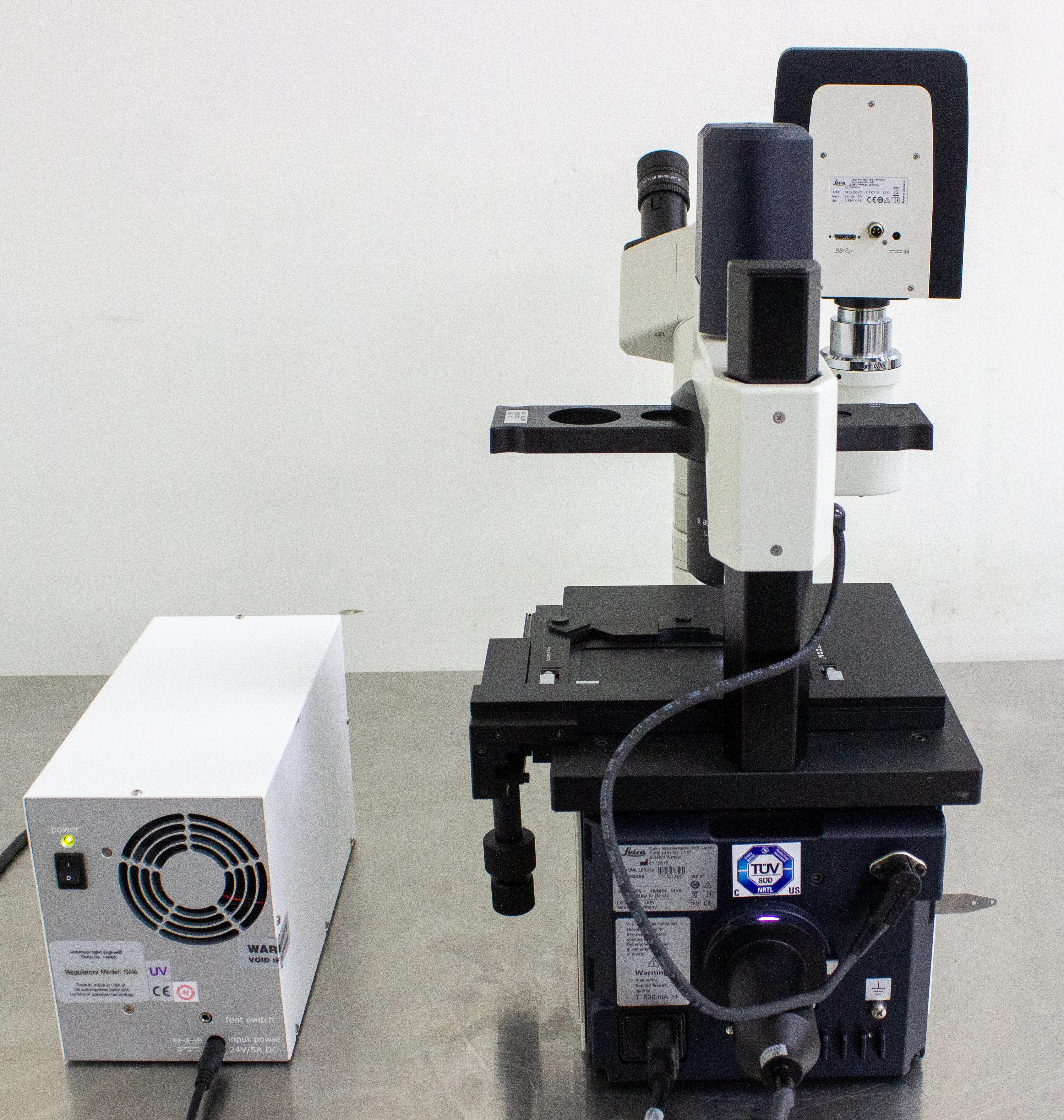 Leica DMIL LED Fluo Inverted Fluorescence Microscope w/ DFC7000 GT Camera