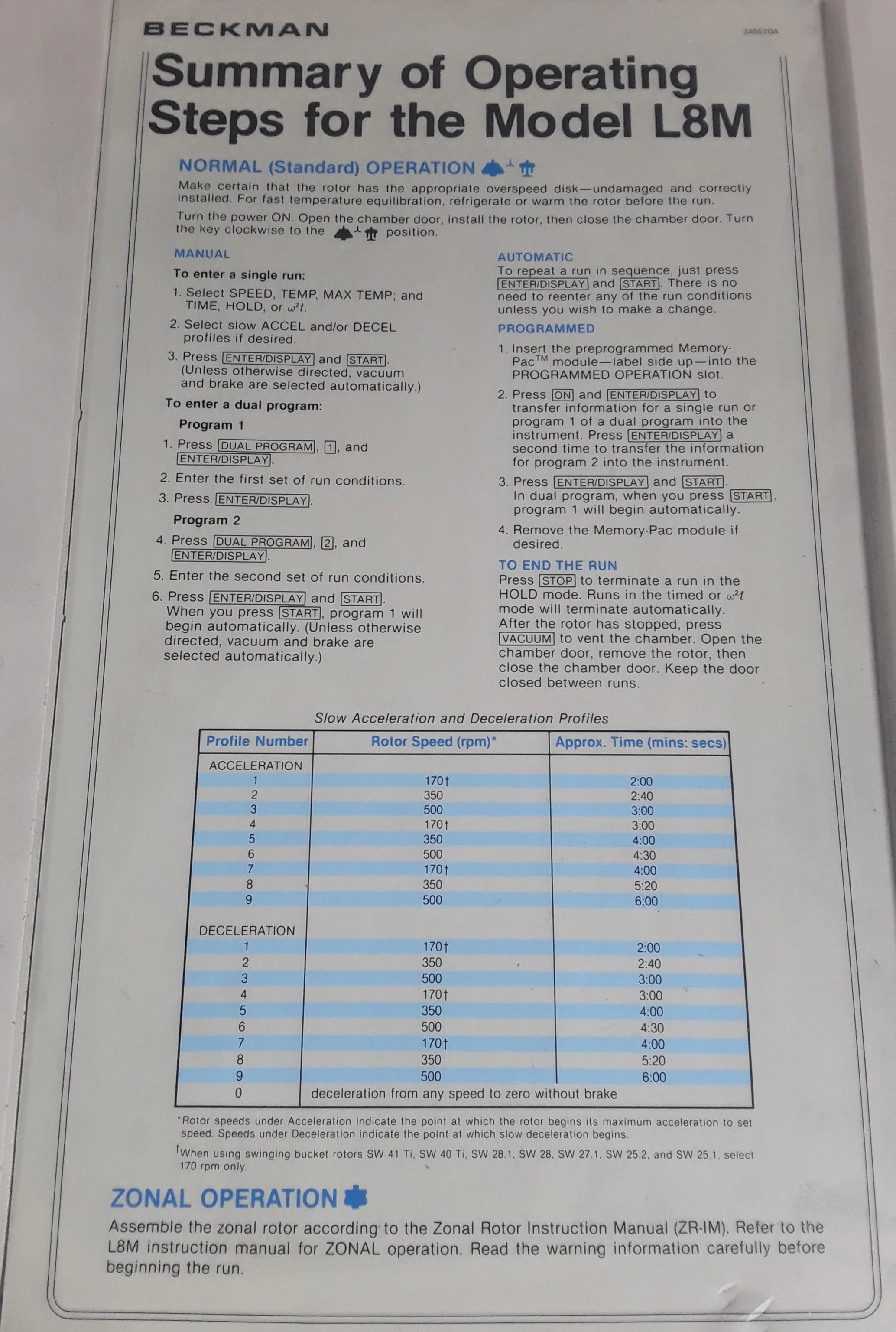 Beckman L8-80MR Ultracentrifuge