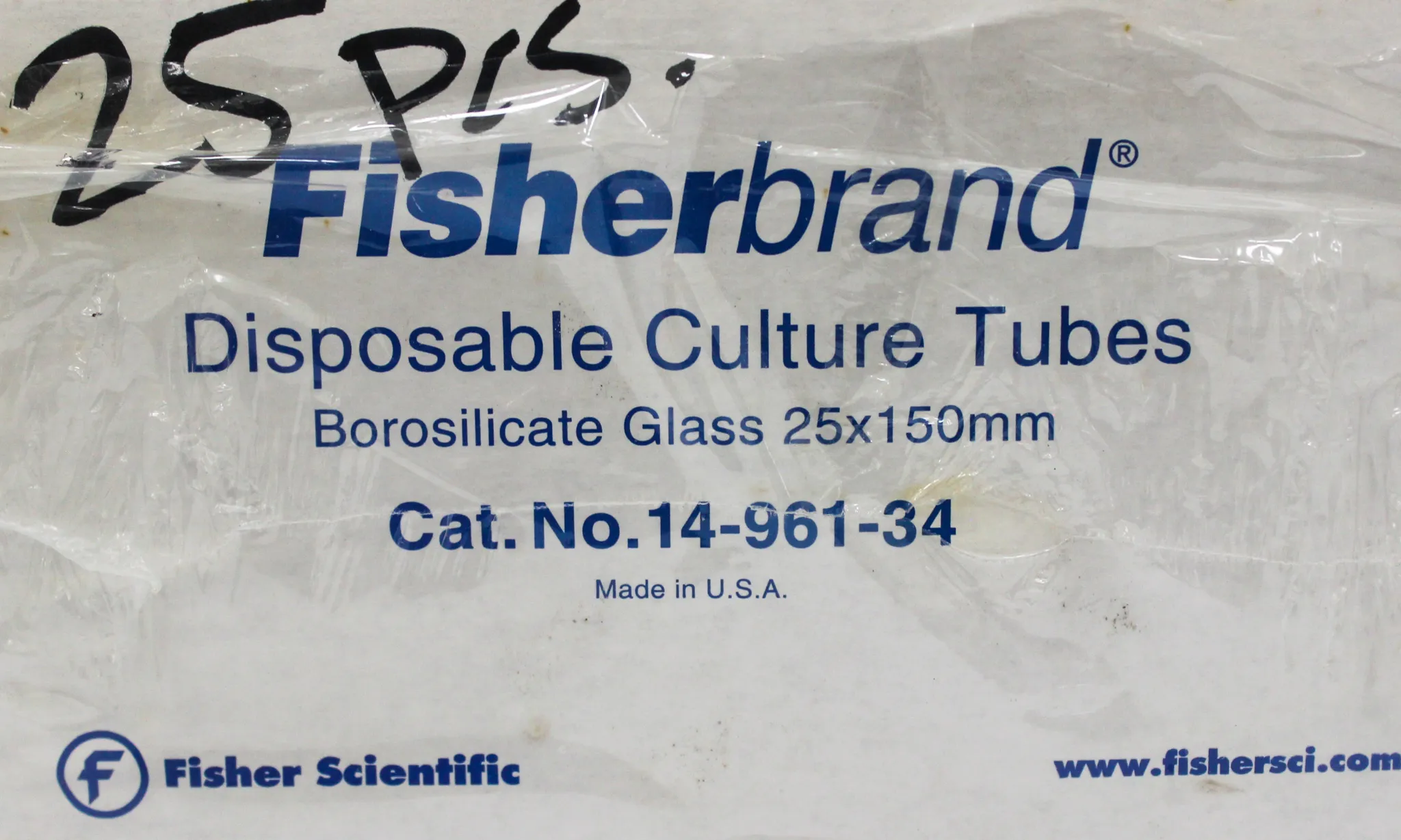 Fisherbrand Disposable Culture Tubes Borosilicate Glass 25x150mm