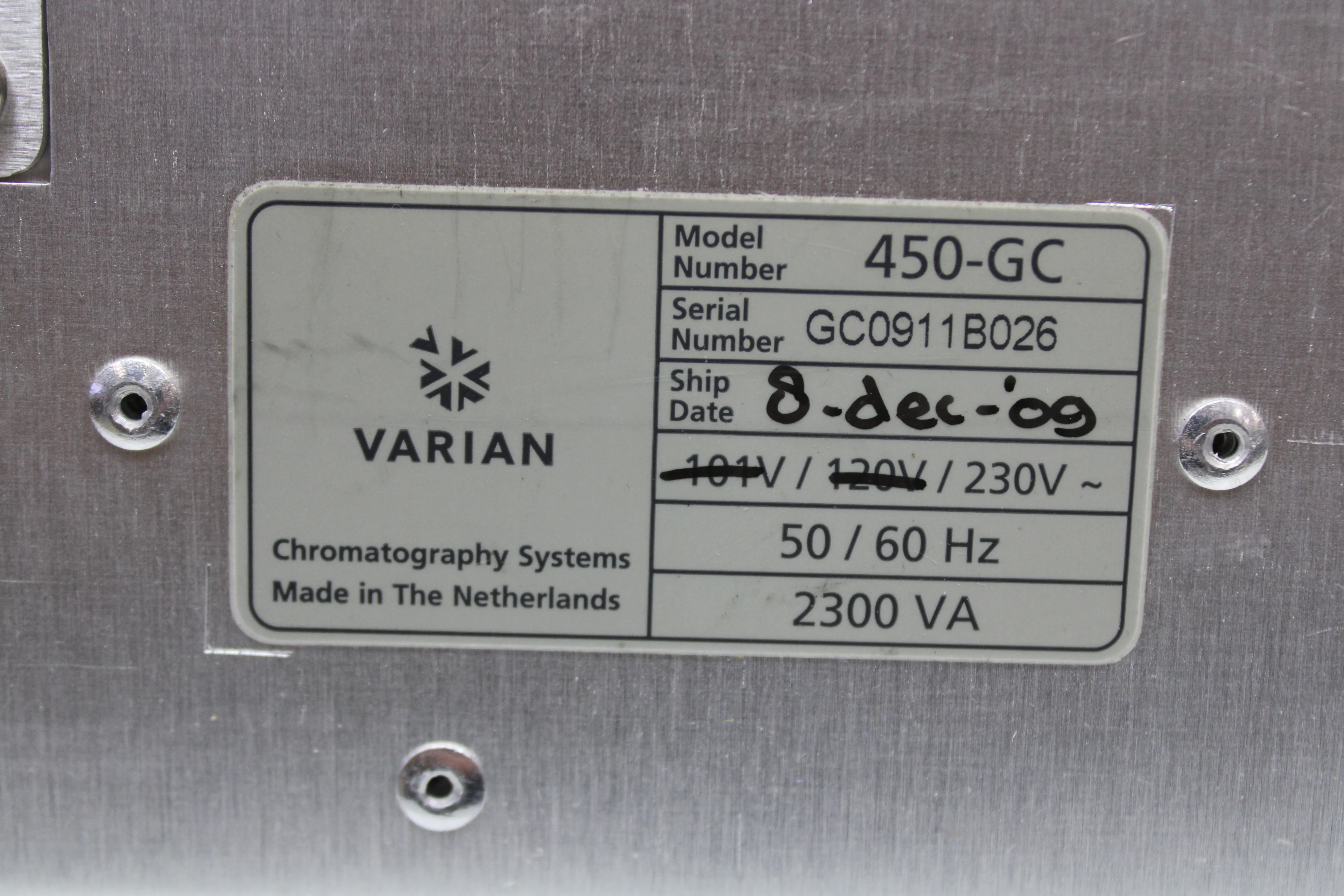 Varian 450-GC Gas Chromatograph - For Parts or Not Working