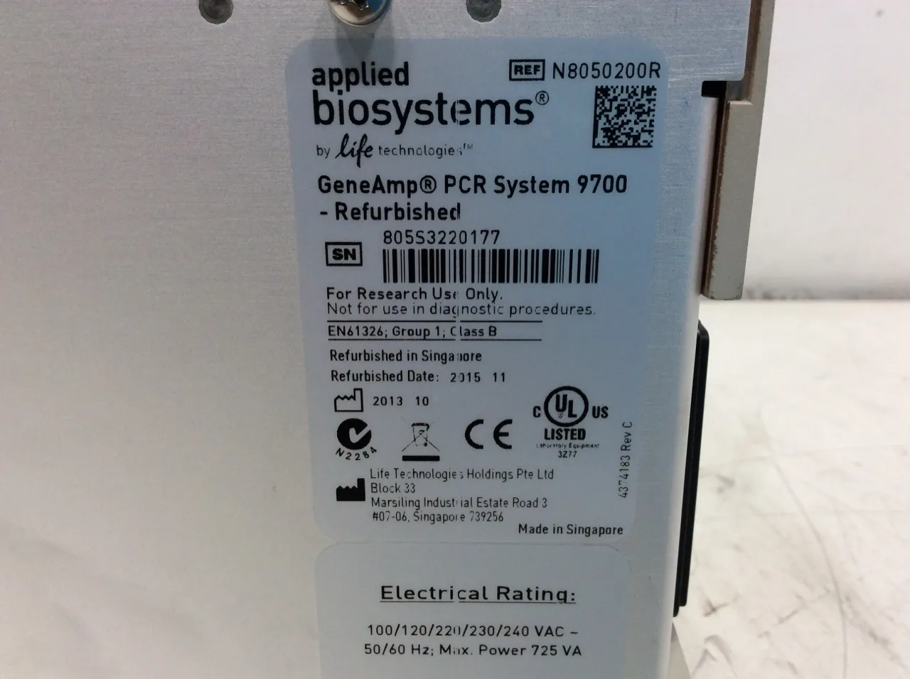 Applied Biosystems GeneAmp PCR System 9700