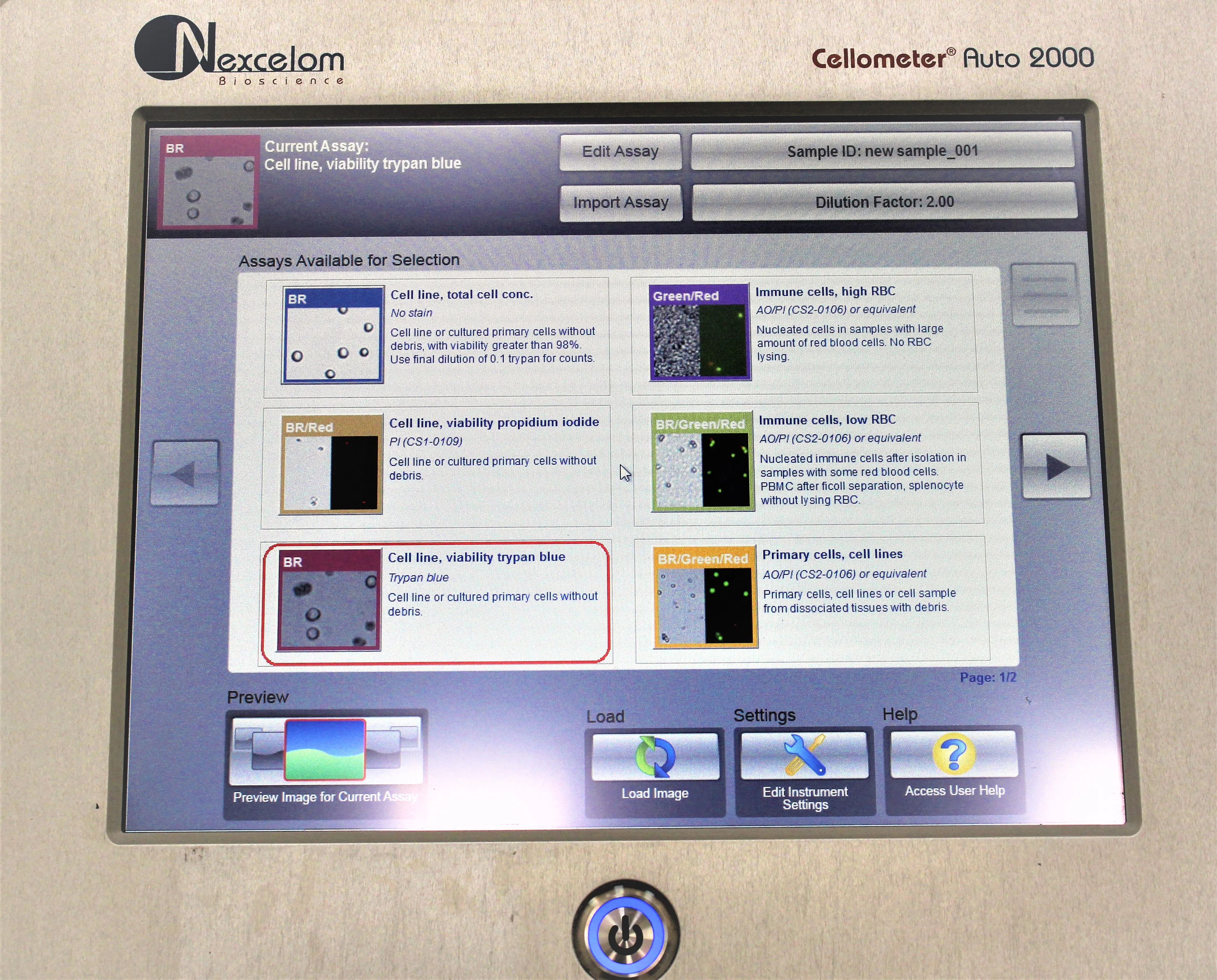 Nexcelom BIOSCIENCE Cel lometer Auto 2000 Cel l Profi ler Counter