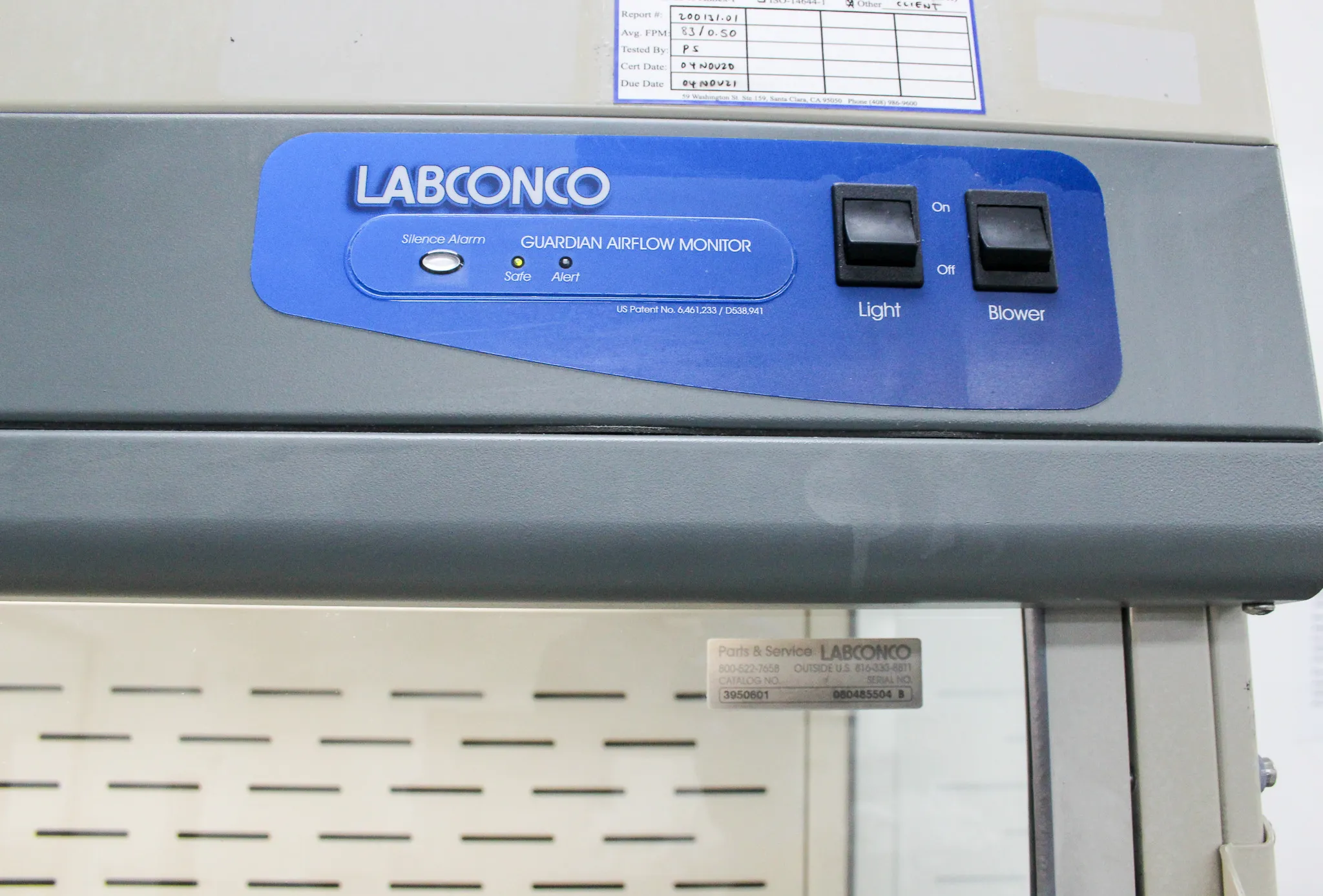 Labconco 6' XPert Filtered Balance System with Guardian Airflow Monitor 3950601