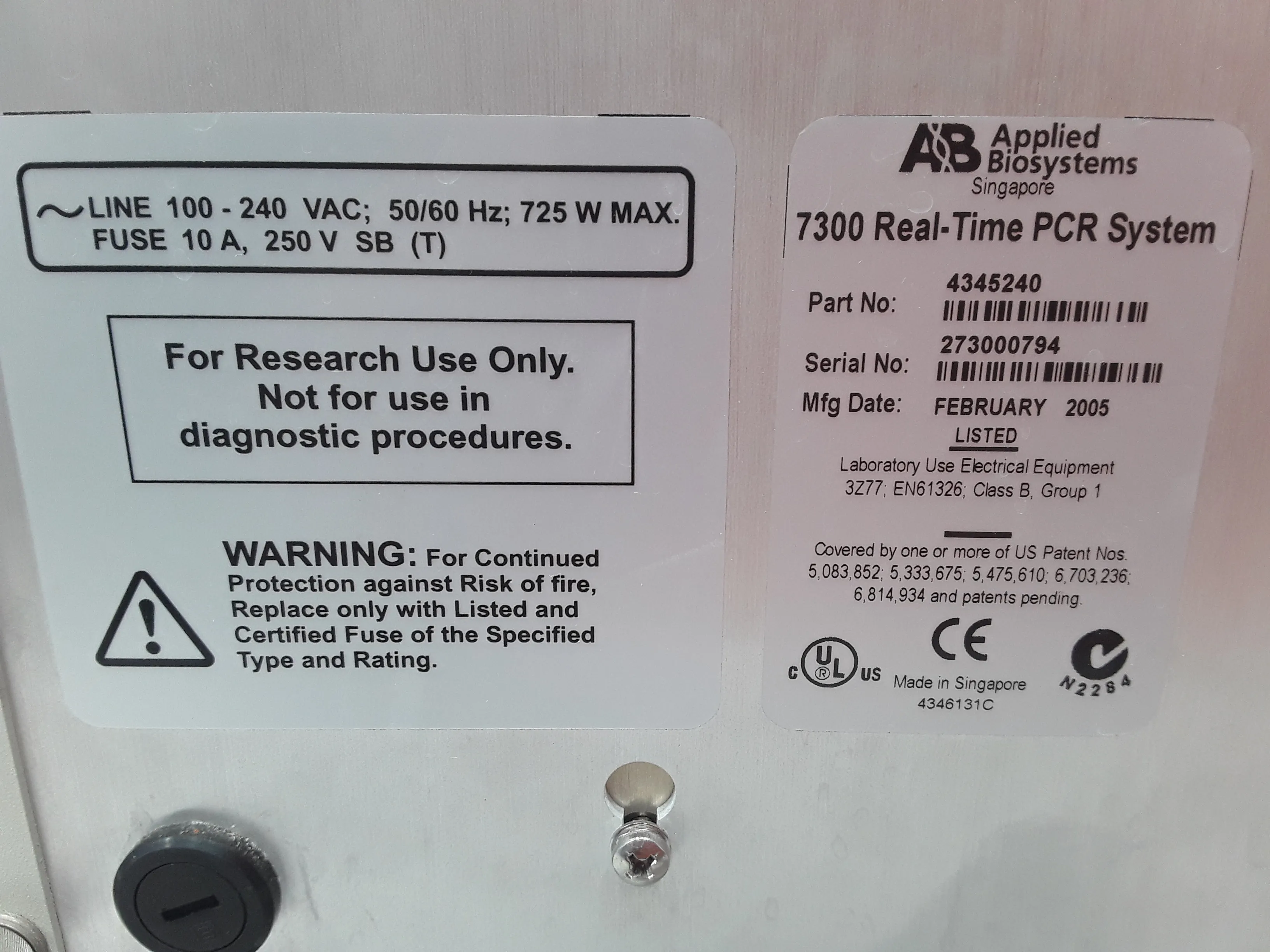 Applied Biosystems 7300 Real-Time PCR System