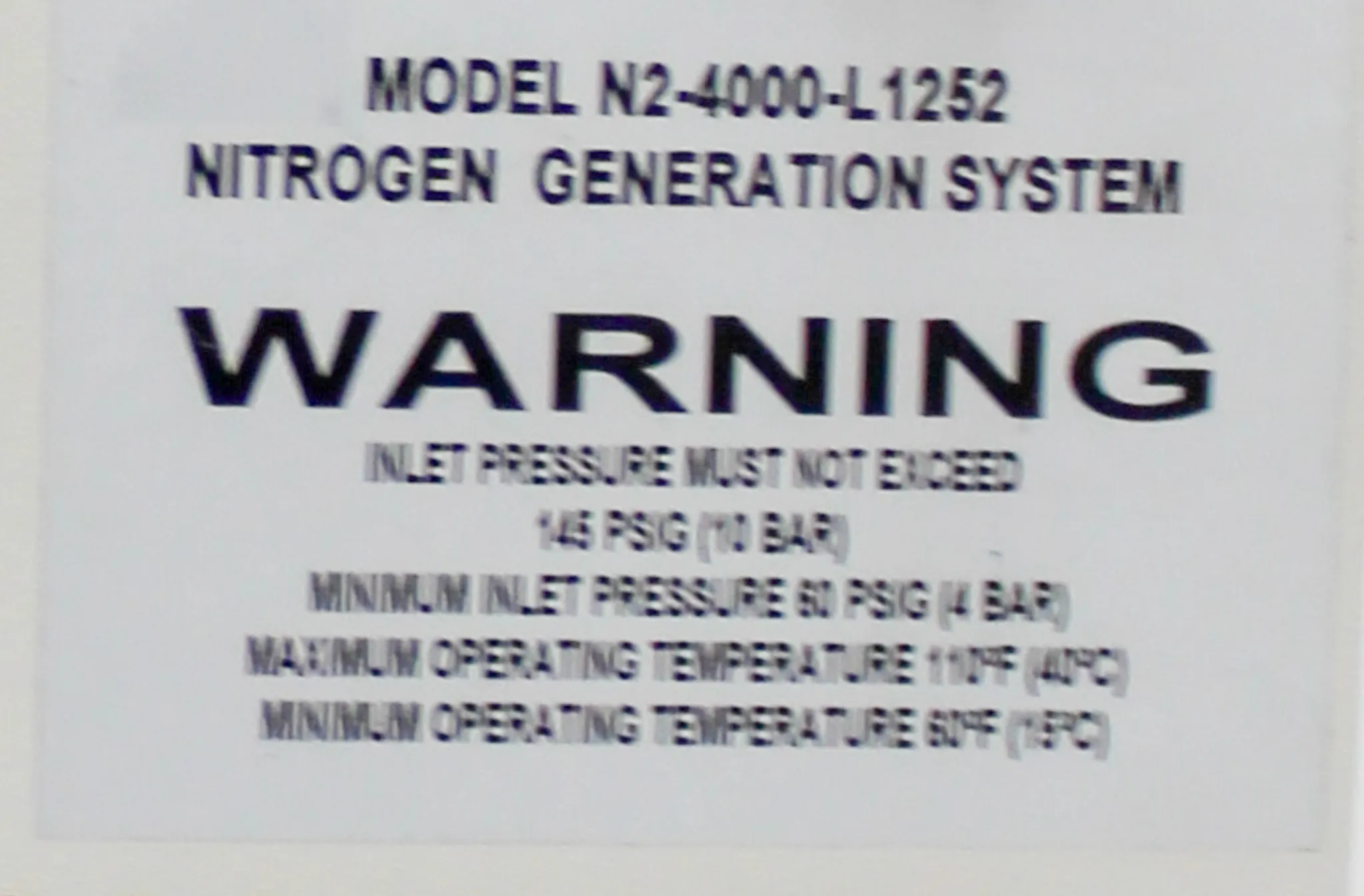 Thermo Scientific N2-4000-L1252 Nitrogen Generator