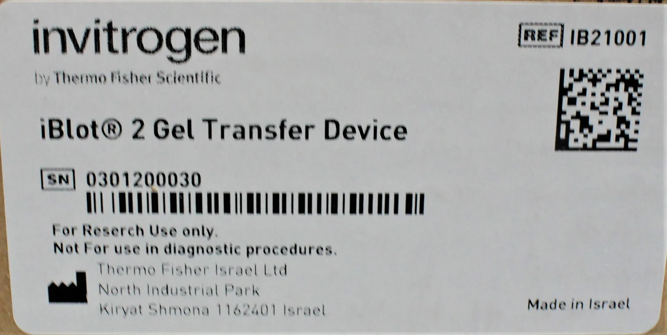 Life Technologies iBlot 2 Gel Transfer Device IB21001