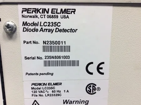 Perkin Elmer Diode Array Detector 235C - Used Lab Equipment