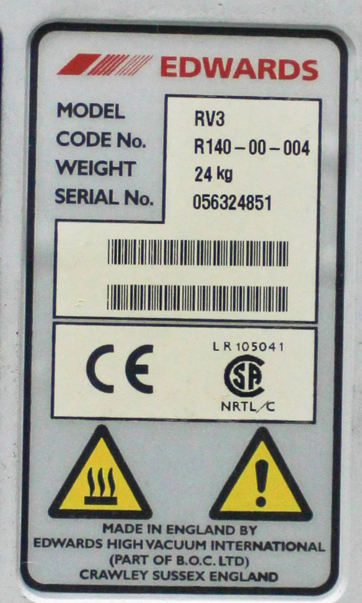 Edwards 3 Rotary Vane Vacuum Pump RV3 by REUZEit