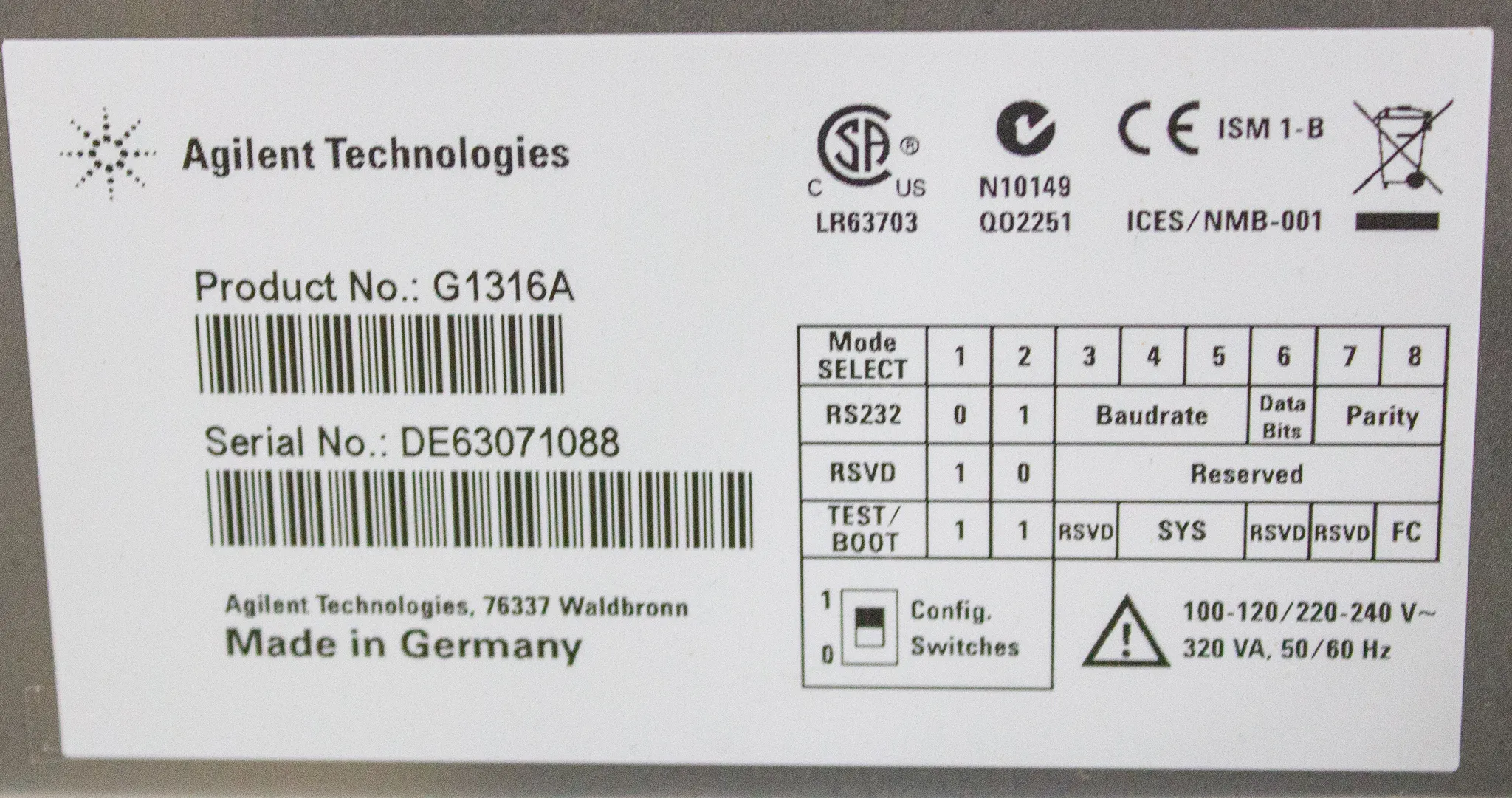 Agilent 1200 Series HPLC System w/ Quaternary Pump & DAD Diode Array Detector