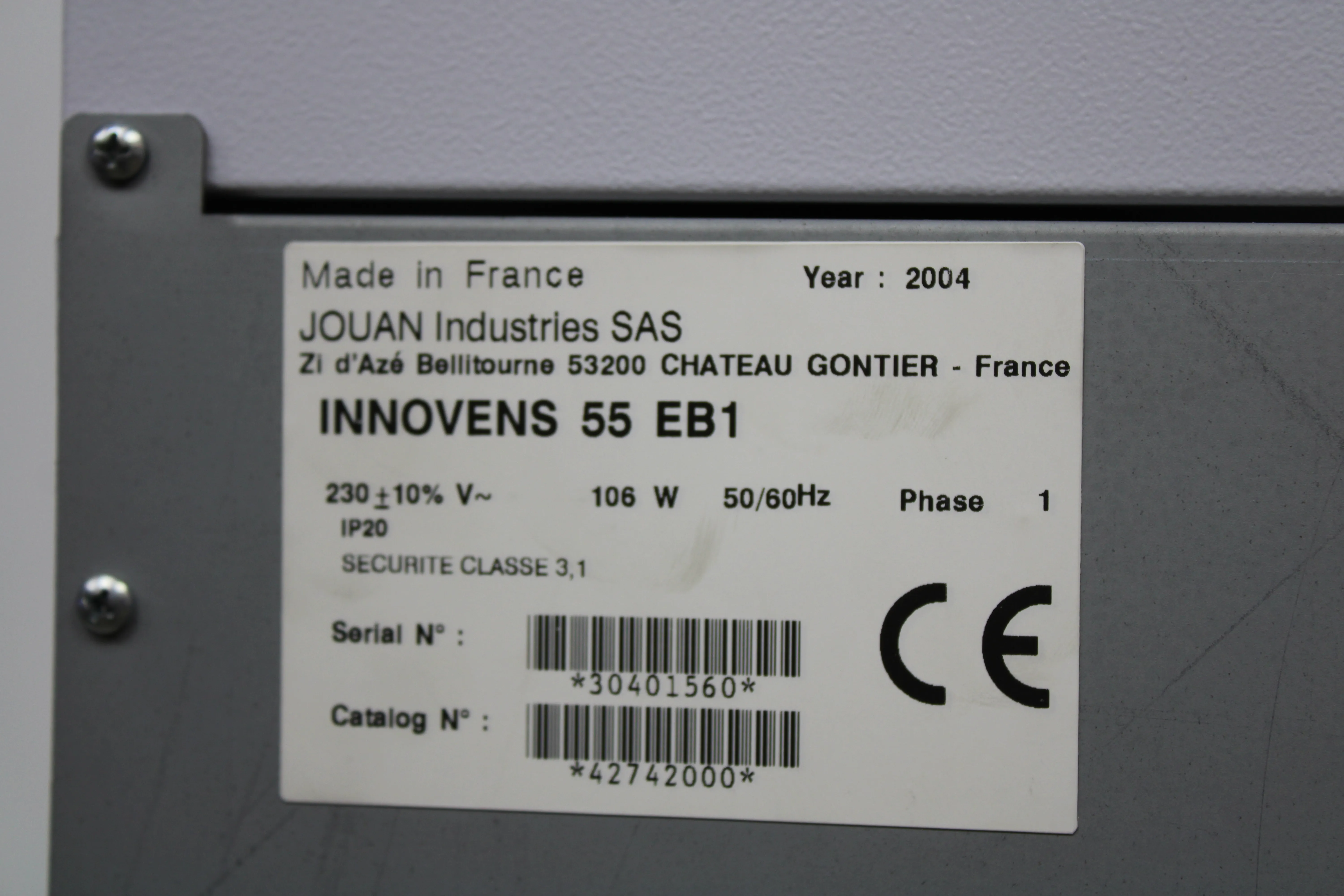 Thermo Electron INNOVENS 55 EB1 Bacteriological Incubator Oven 120V/220V 50Hz/60Hz 30401560