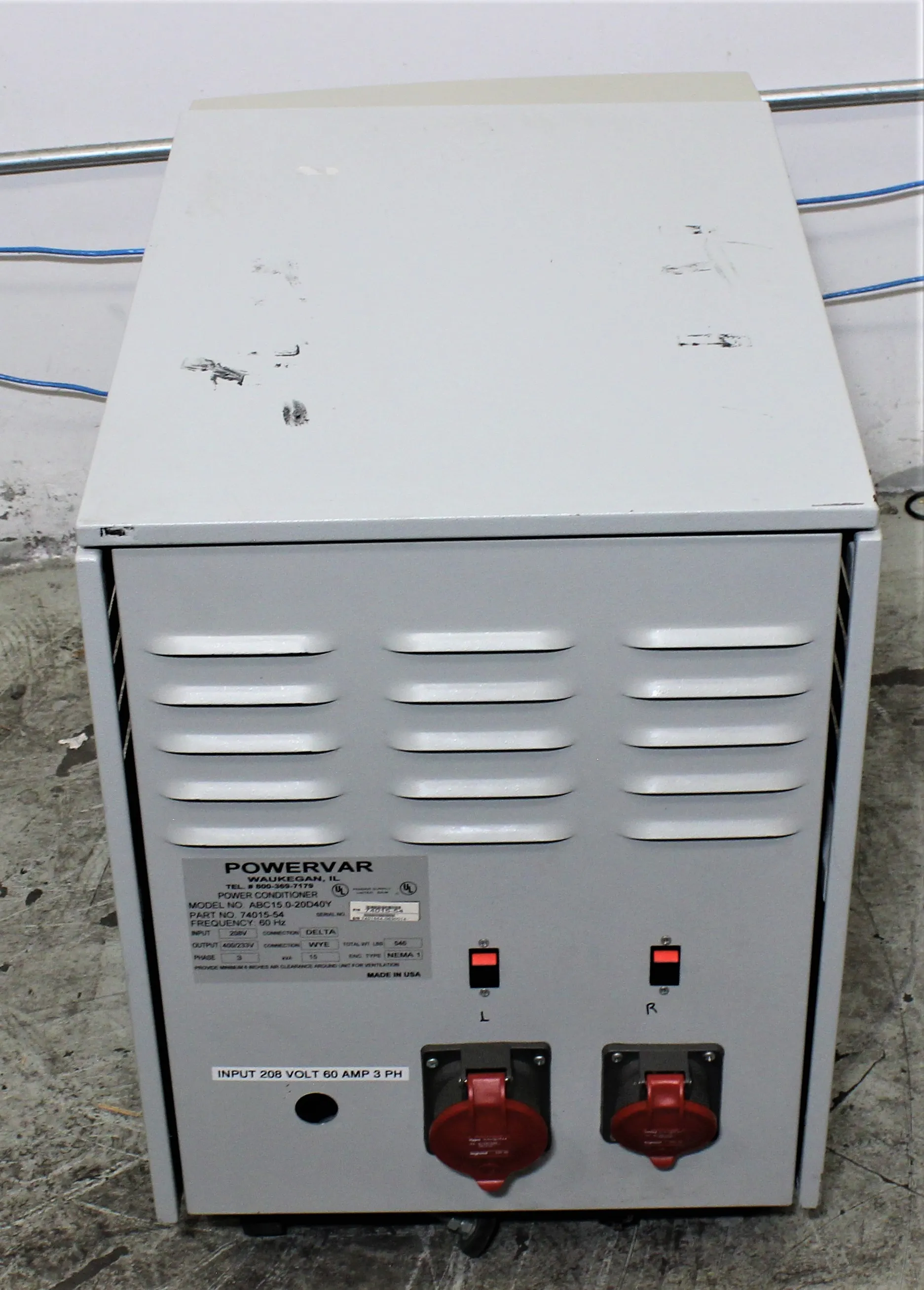 Powervar GPI Series 2000 ABC15.0-20D40Y Power Conditioner