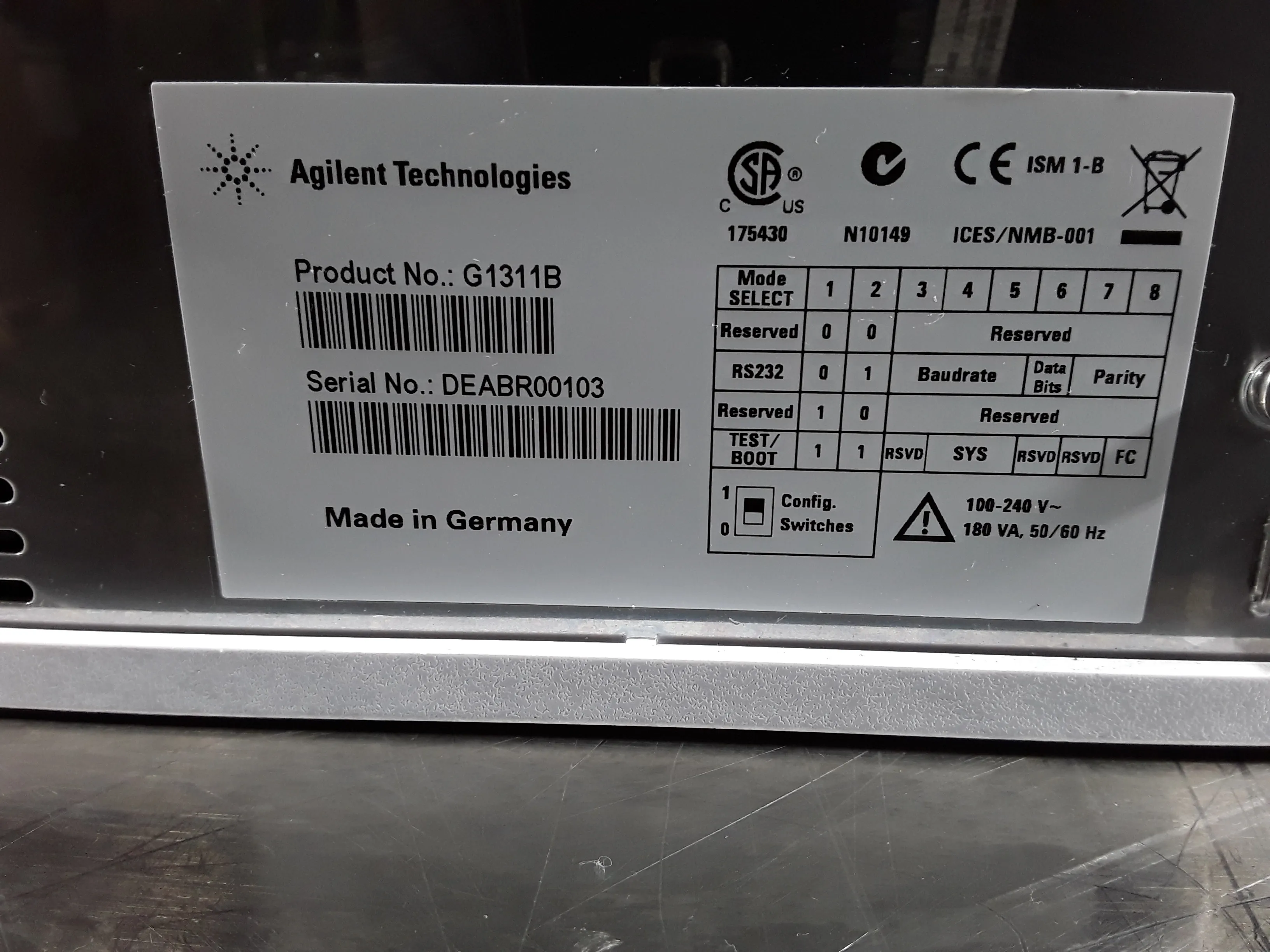 Agilent Technologies G1311B 1260 Quaternary Pump