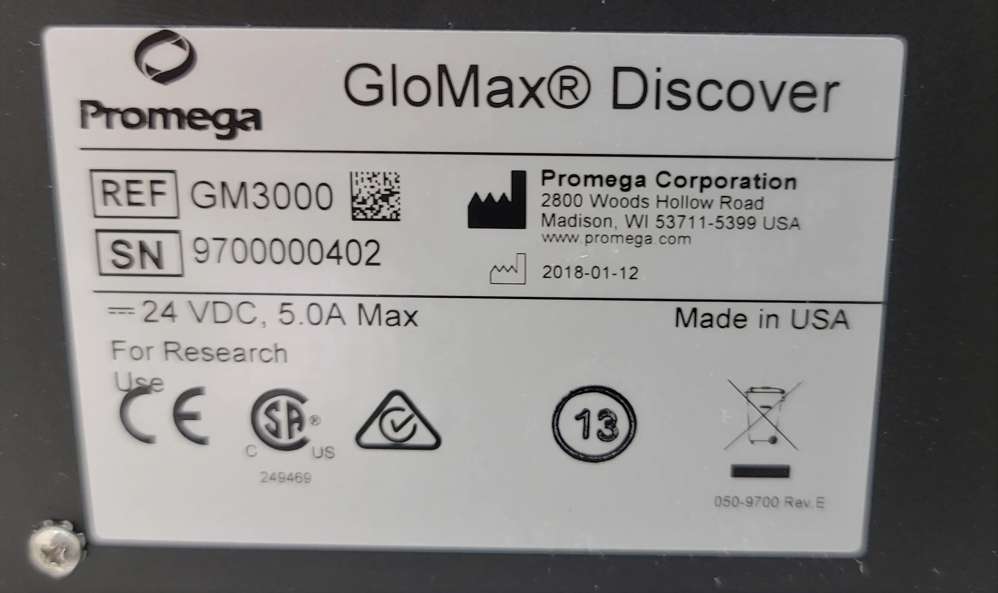 Promega GloMax Discover Multimode Detection System with Tablet PC for Life Sciences Research