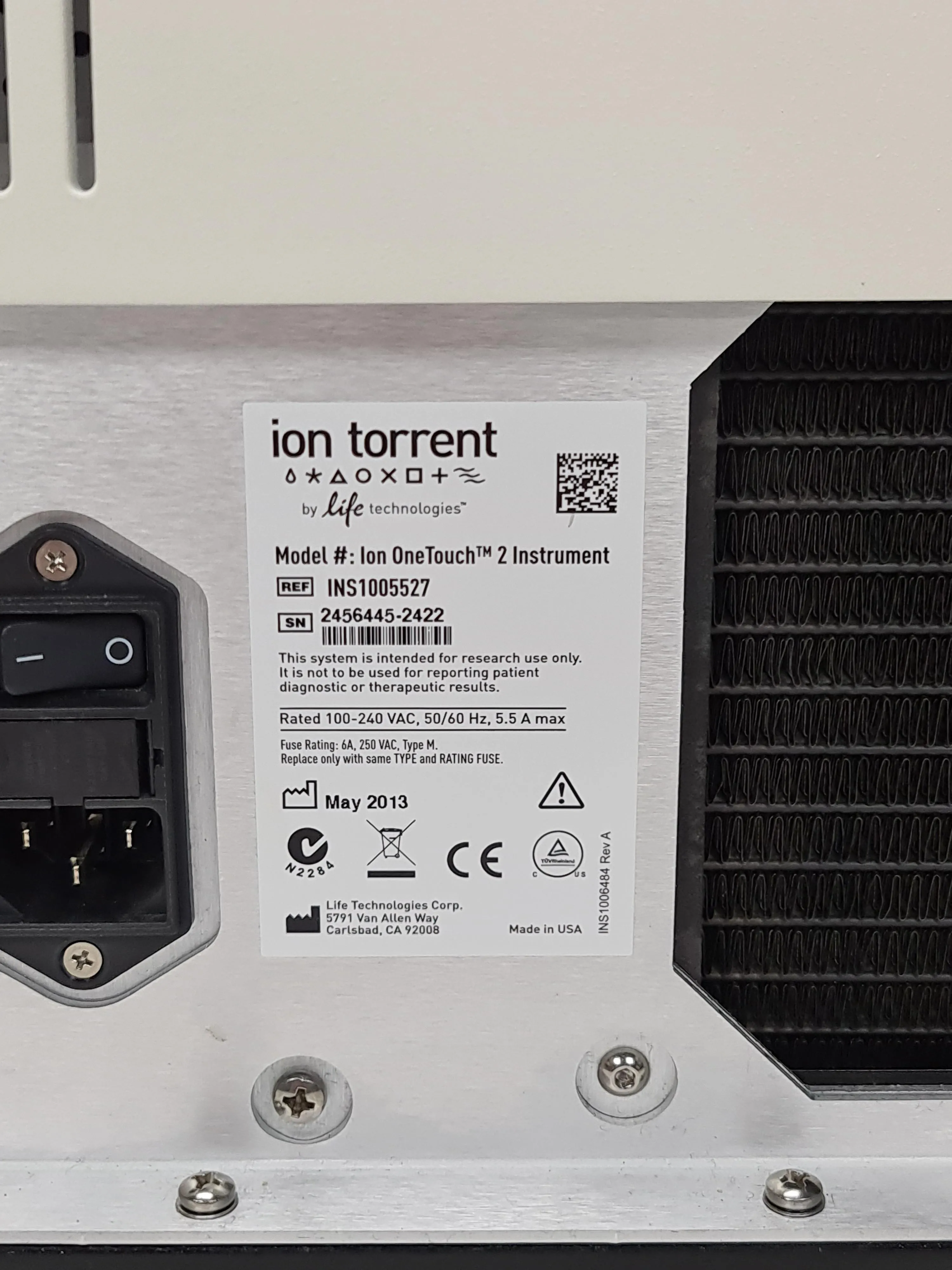 Ion Torrent Ion OneTouch 2 DNA Sequencer