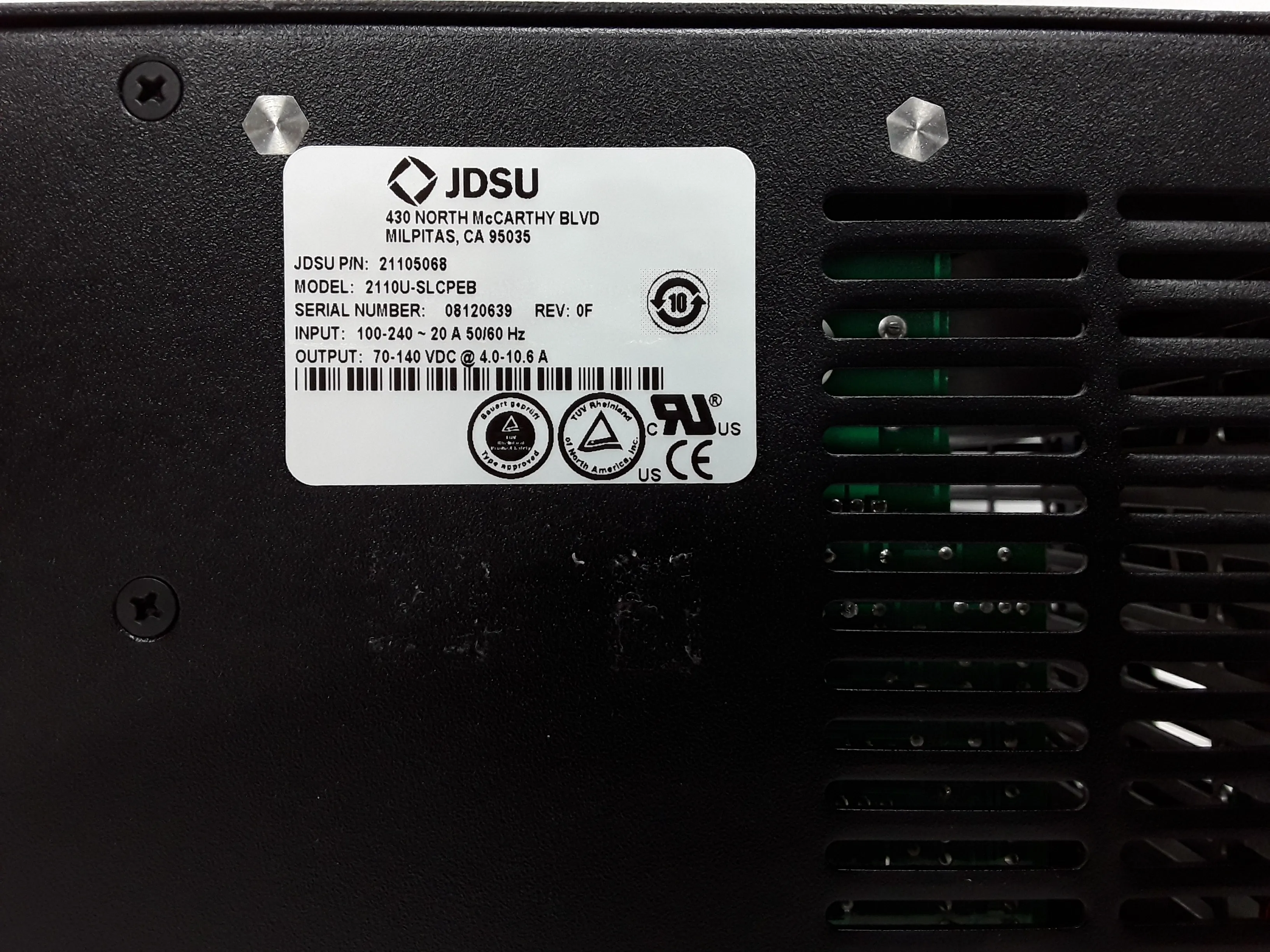 JDSU 2110U-SLCPEB Laser Power Supply