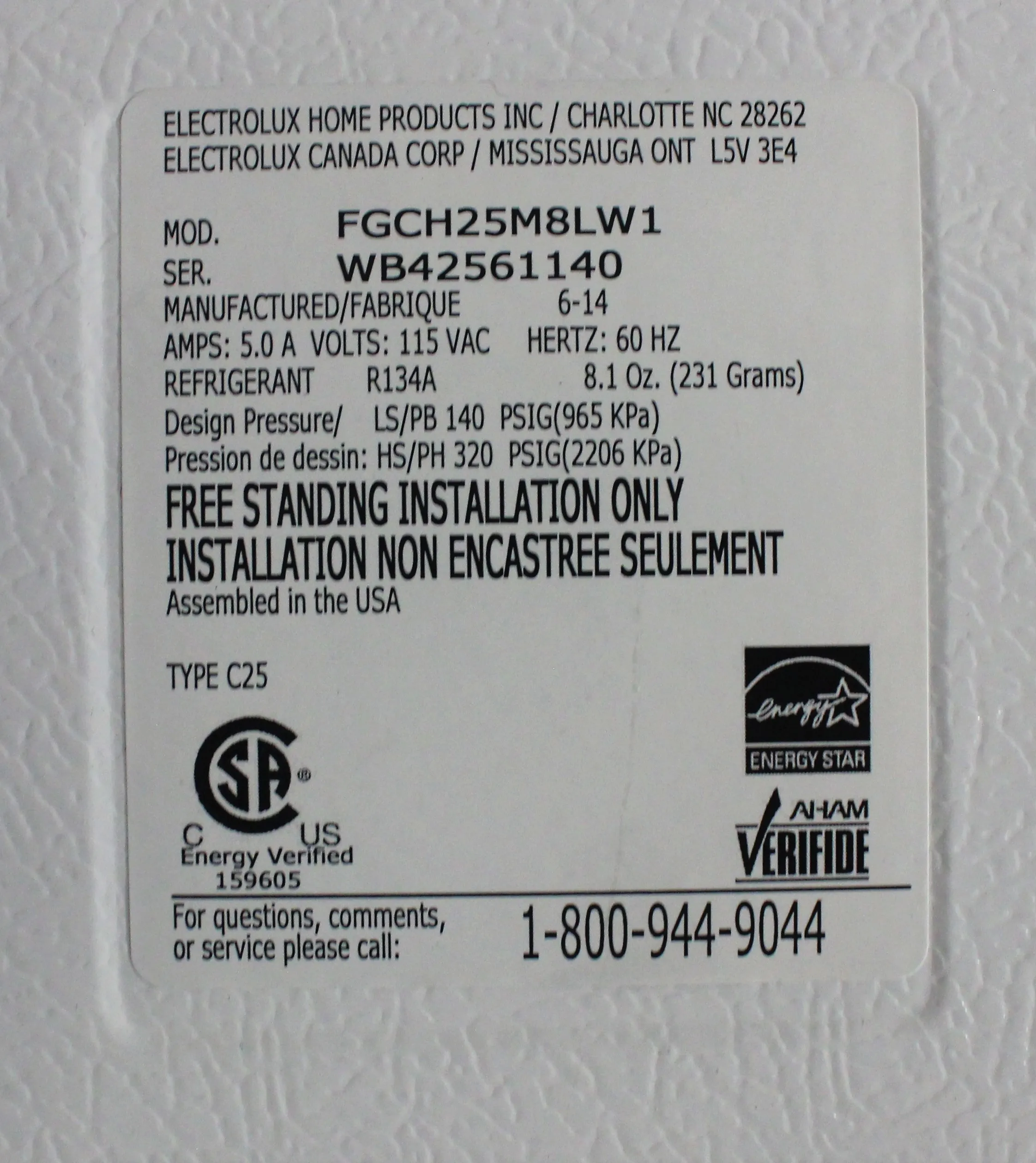 Frigidaire Commercial FGCH25M8LW1 Chest Freezer