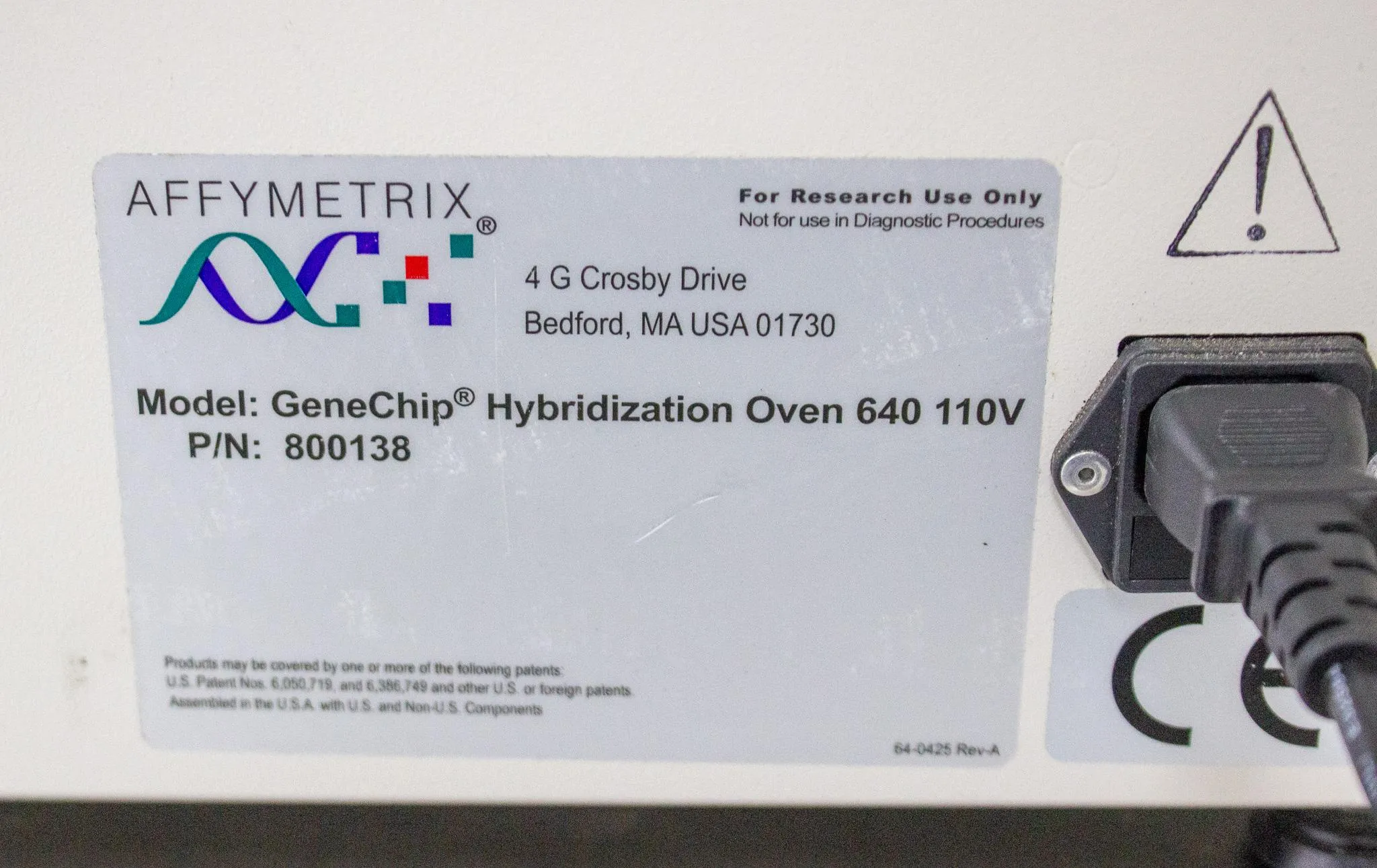 Affymetrix GeneChip Hybridization Oven 640 P/N 800138