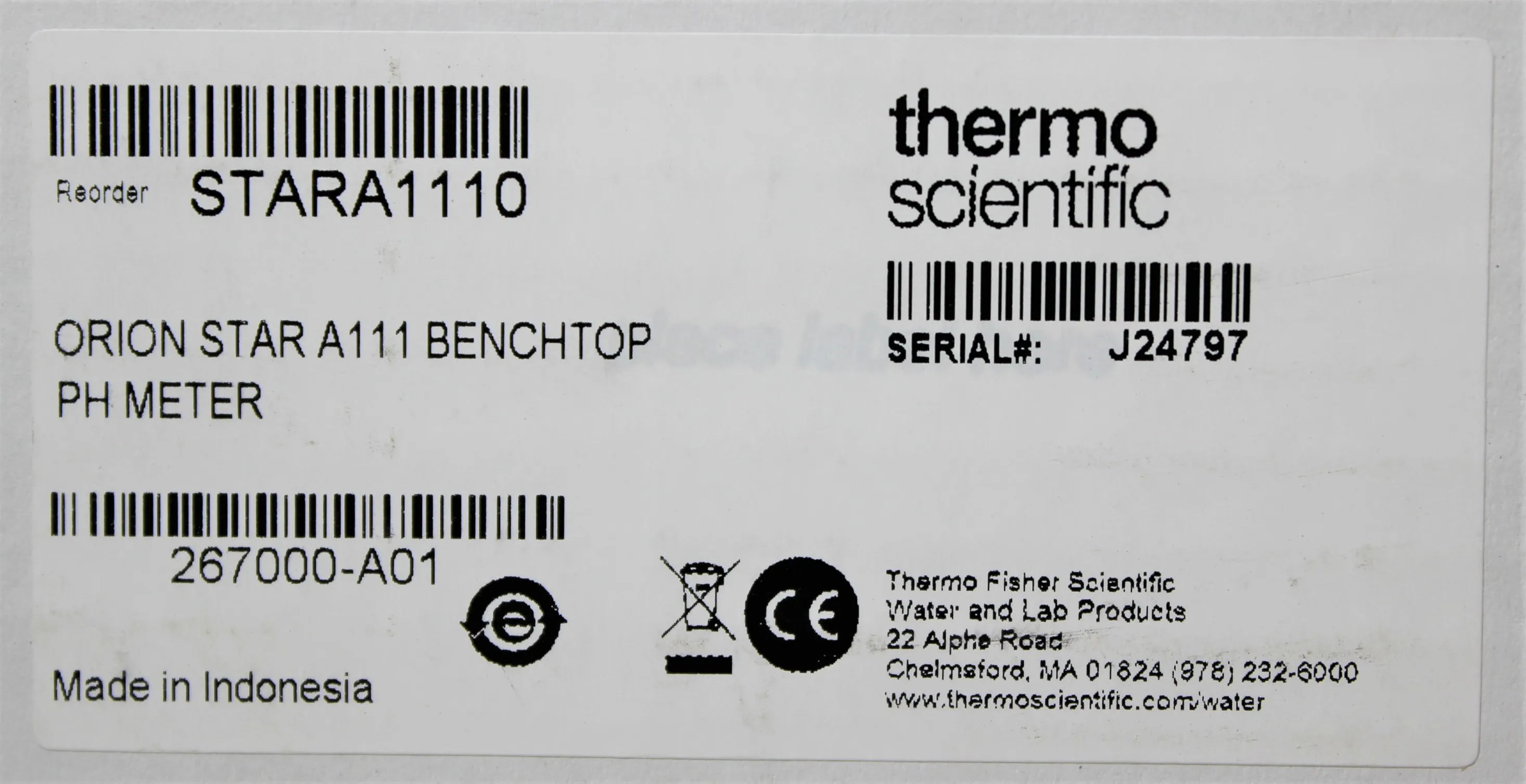 Thermo Scientific Orion Star A111 Benchtop pH Meter