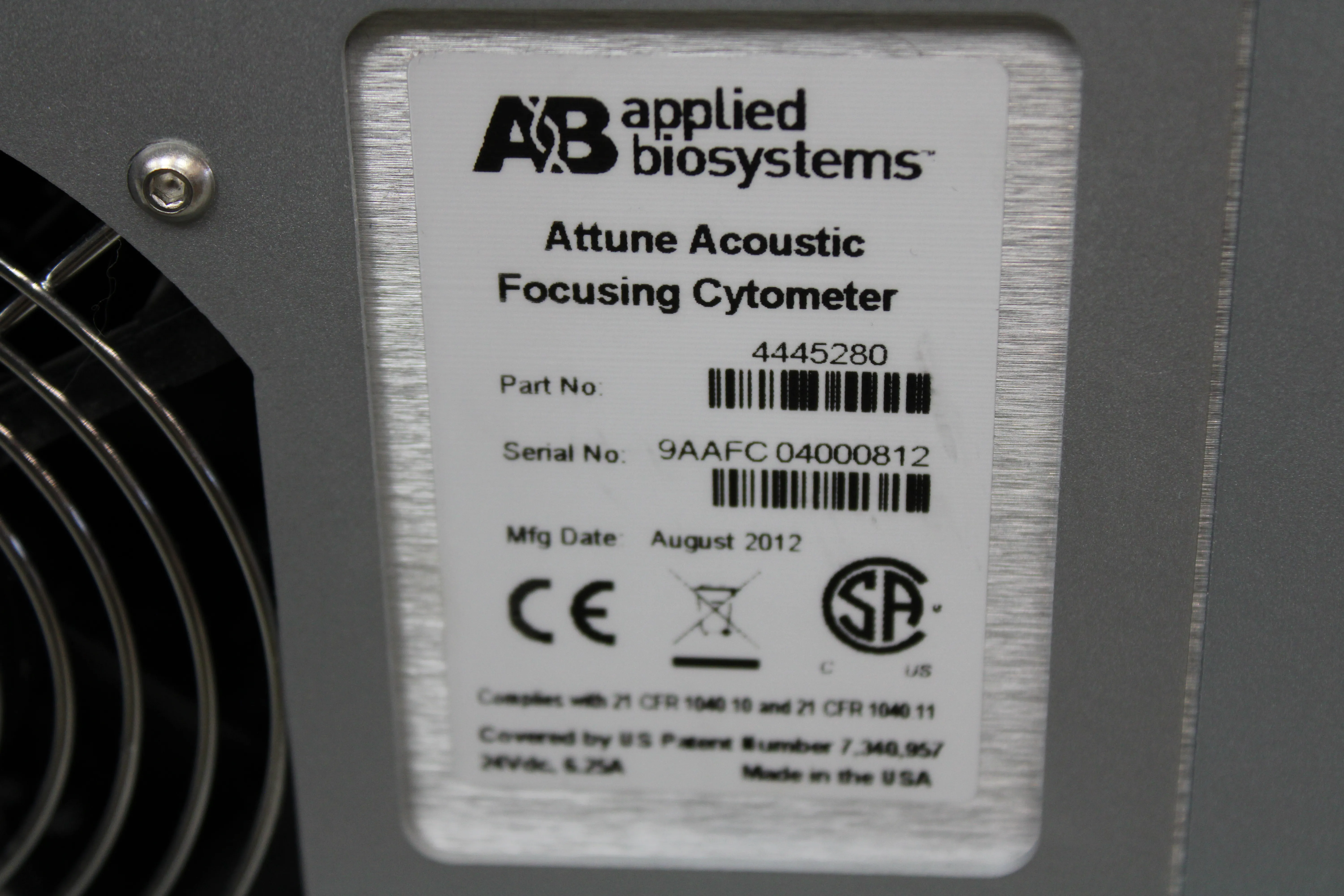 Applied Biosystems Attune Acoustic Focusing Cytometer