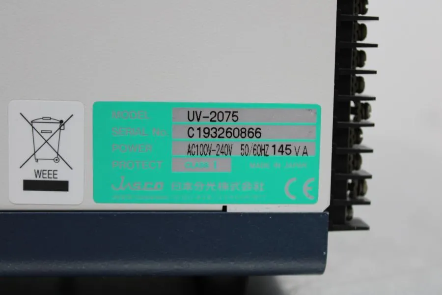 Jasco UV-2075 Plus Intelligent UV/VIS Detector