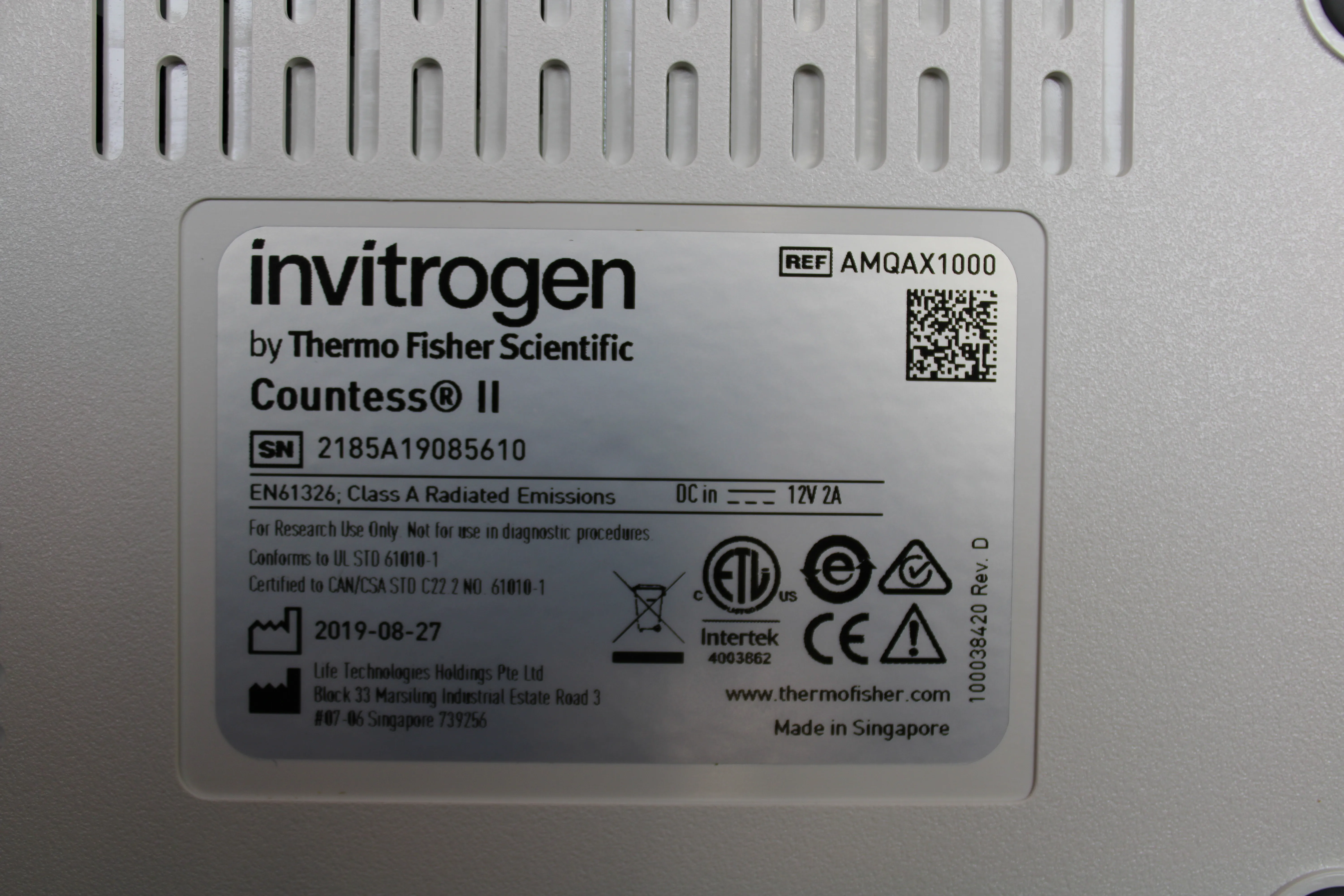 Invitrogen Countess II Cell Counter