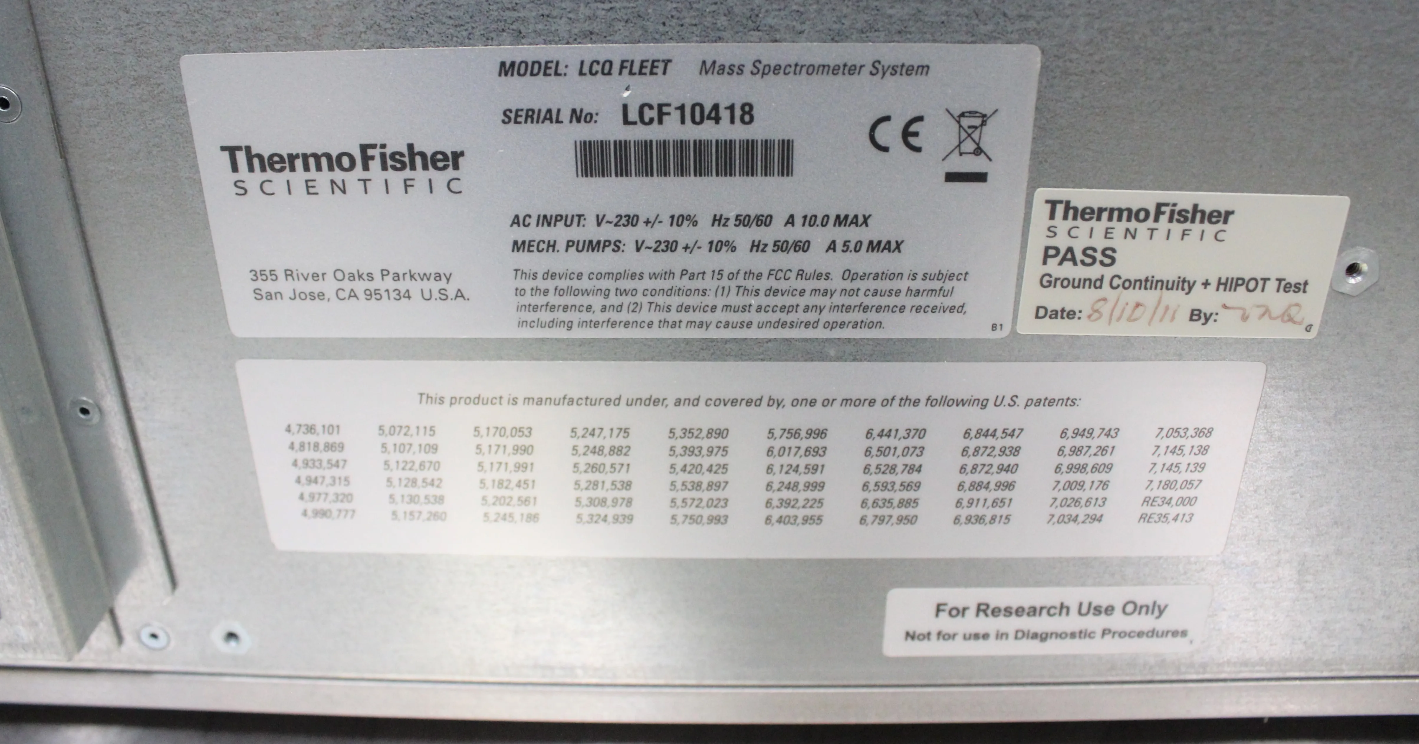 Thermo Scientific LCQ Fleet Ion Trap Mass Spectrometer