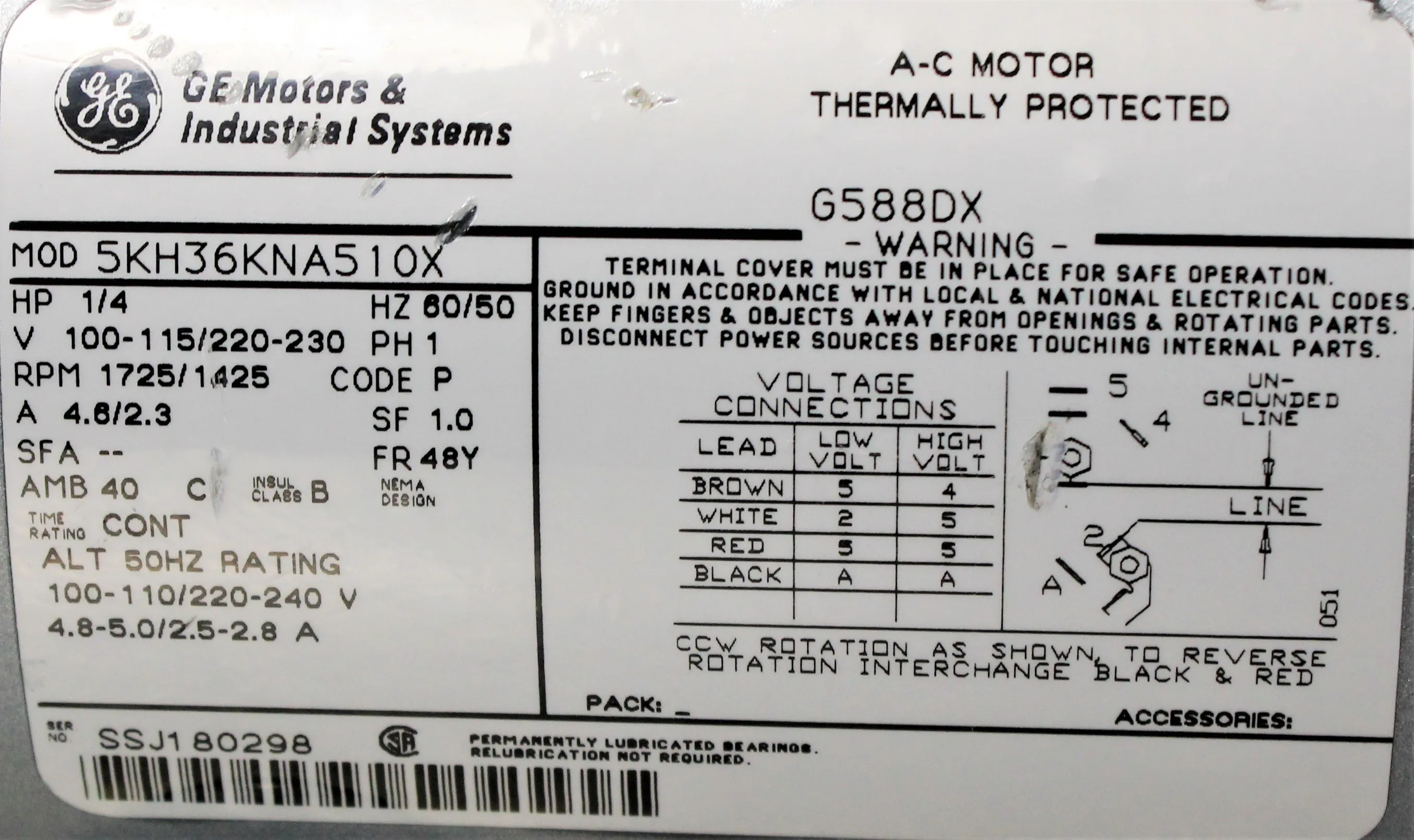 Gast 0523-V4F-G588DX Vacuum Pump