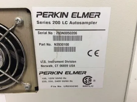 Perkin Elmer Series 200 LC Autosampler HPLC Chromatography