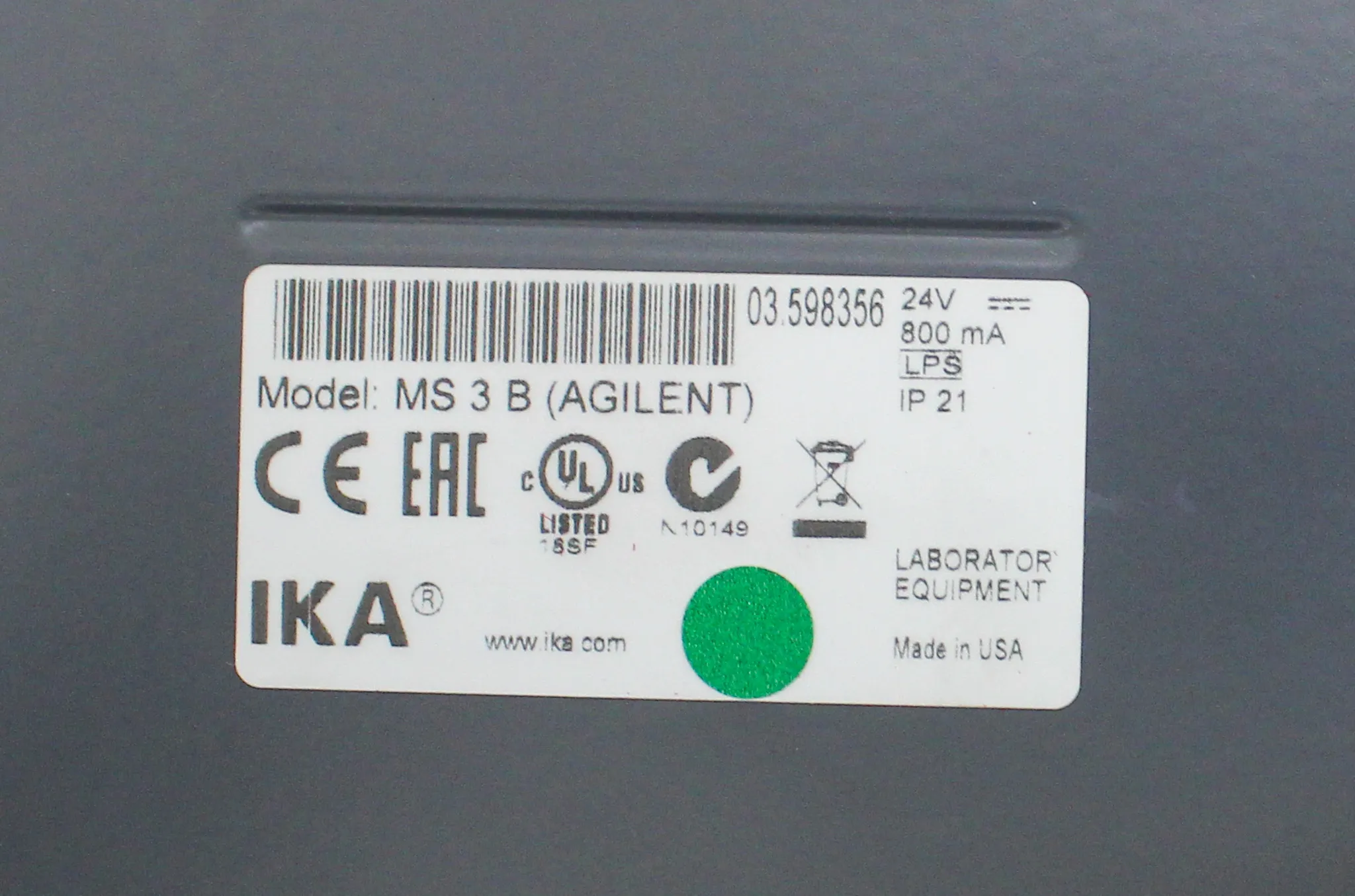 IKA Shaker/Vortexer MS3 (Agilent)