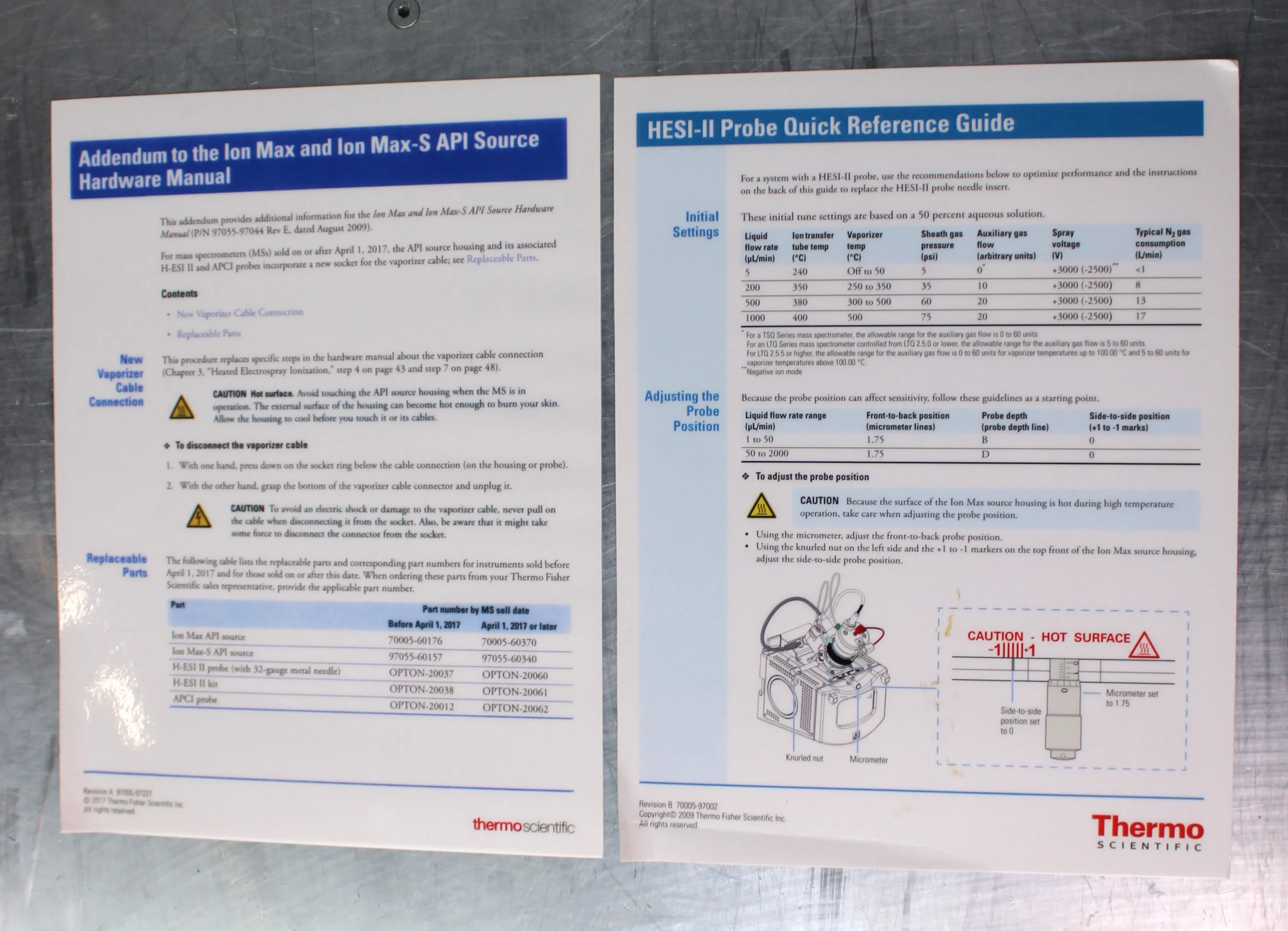 Thermo Scientific Mass Spectrometry Ion Source HESI + HESI-II Probe