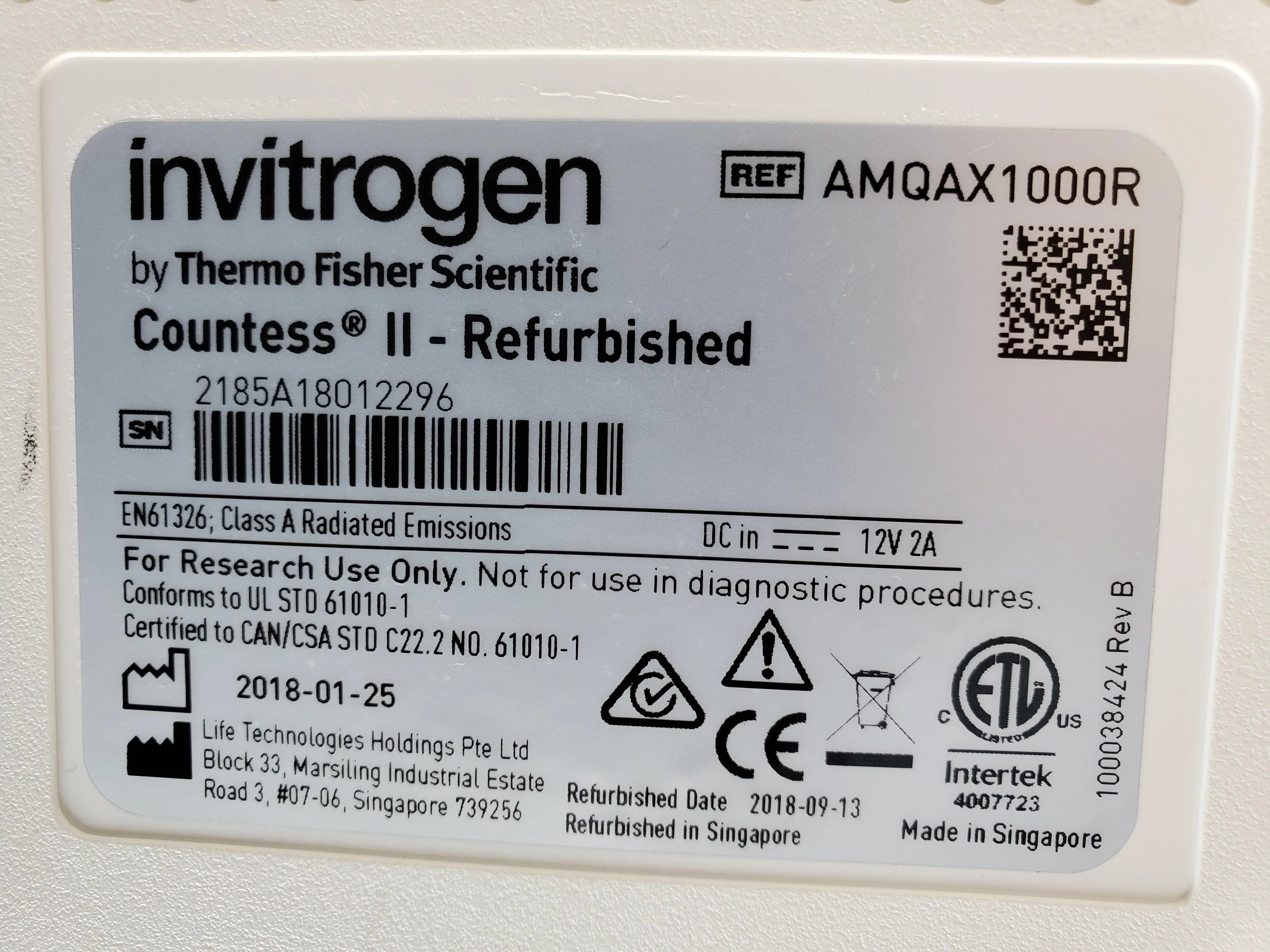 Invitrogen AMQAX1000R Countess II Automated Cell Counter