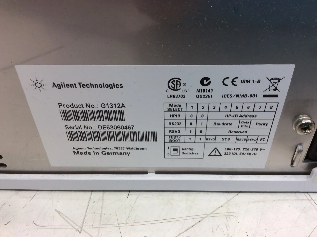 Agilent Technologies G1312A Bin Pump